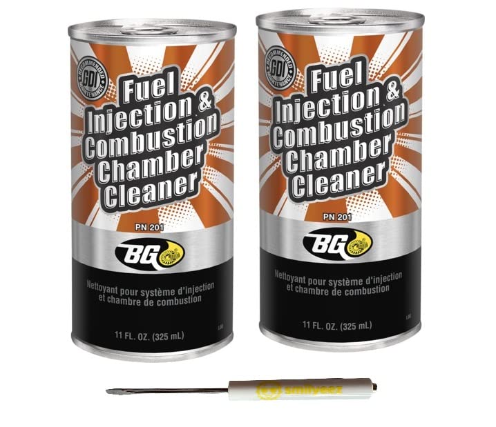 Smilyeez BG Fuel Injection & Combustion Chamber Cleaner PN 201 with 2 Pocket Screwdrivers - Professional Engine Maintenance for Cars, Trucks & SUVs