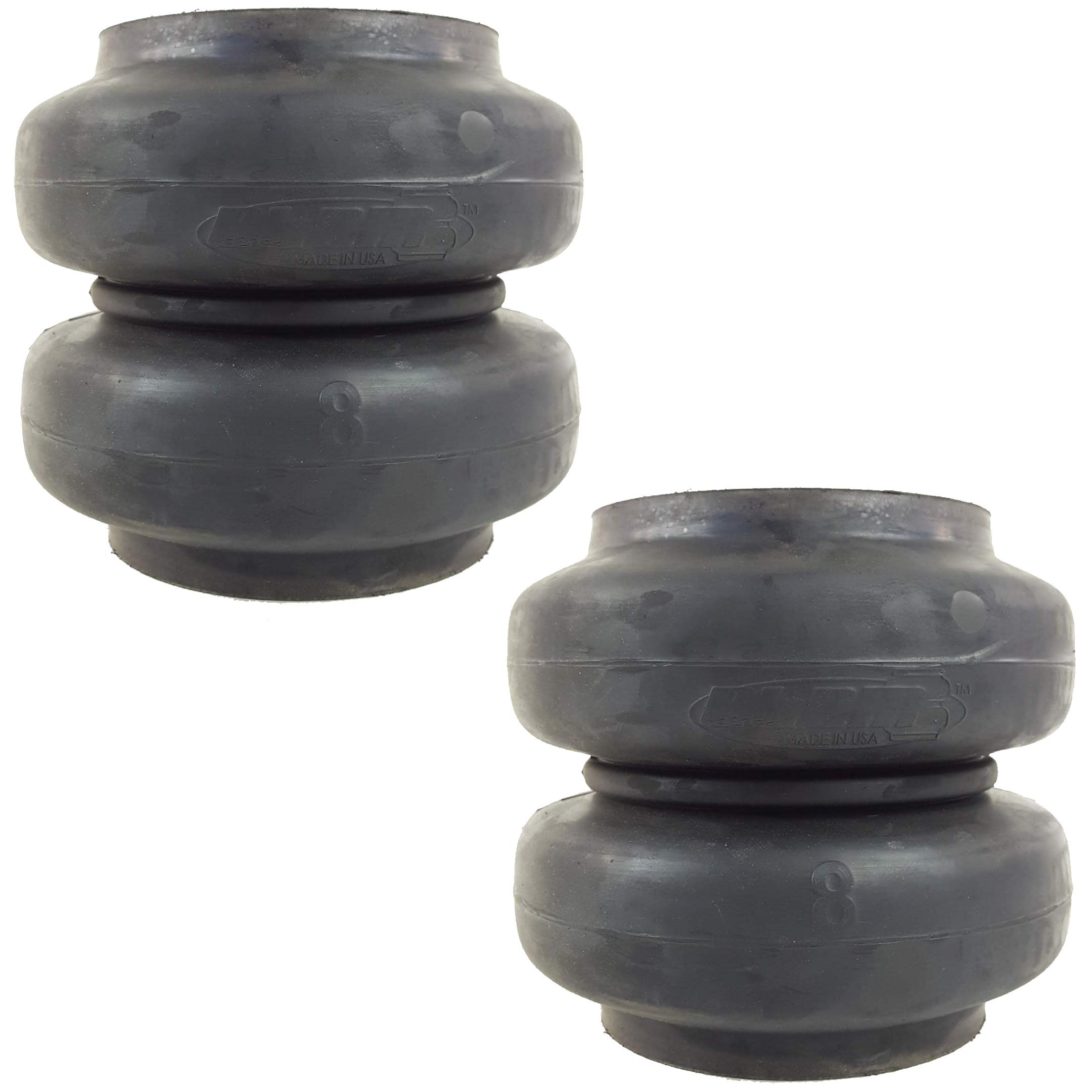 RE-8 Air Suspension Bags 200 PSI Heavy Duty Custom Air Springs - 2 Pack for Trucks, SUVs, and Trailers - Perfect for Towing, Hauling, and Off-Road Adventures