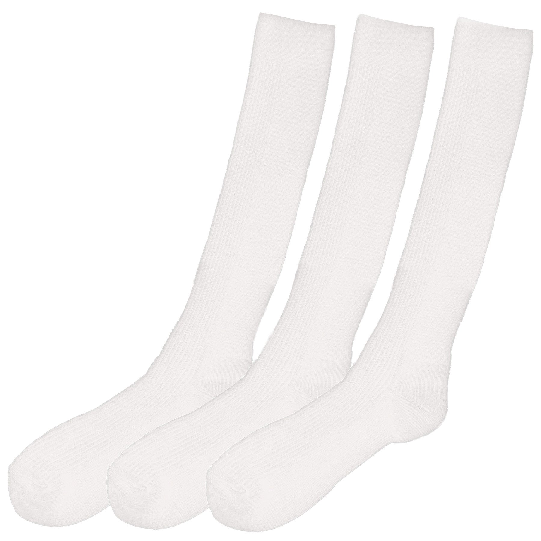 Prestige Medical Long Nurse Compression Socks (3-Pack) - White | Comfort & Support for Nurses, Healthcare Workers & Travelers | Perfect for Long Shifts, Standing & Airplane Flights