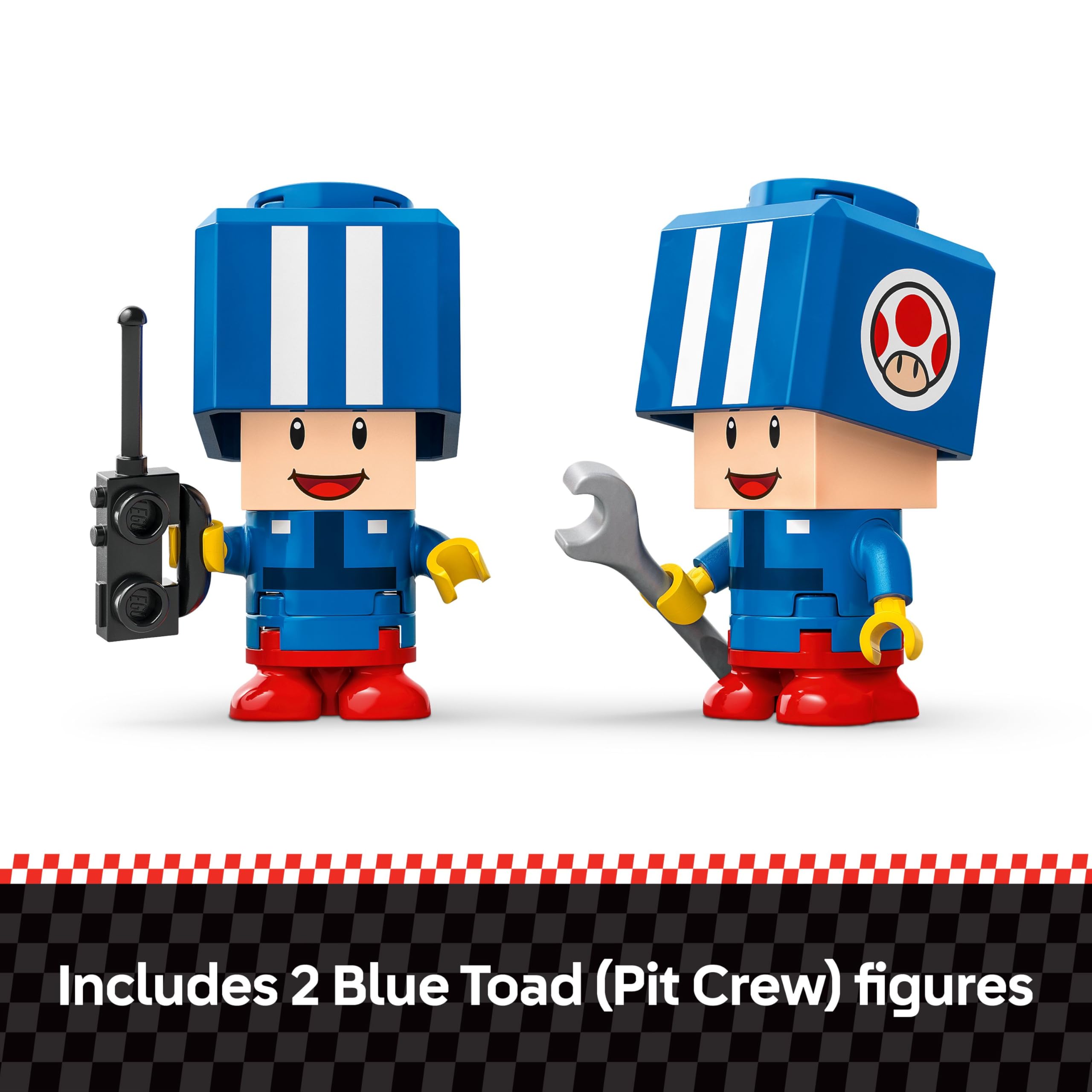 LEGO Super Mario Mario Kart Toad's Garage Building Set - Nintendo Toy for Kids Ages 8+, Boys & Girls - Collectible 72035 with 2 Blue Toad Figures - Perfect Birthday Gift for Mario Kart Fans - Fun Interactive Play & Display Piece for Home or Office