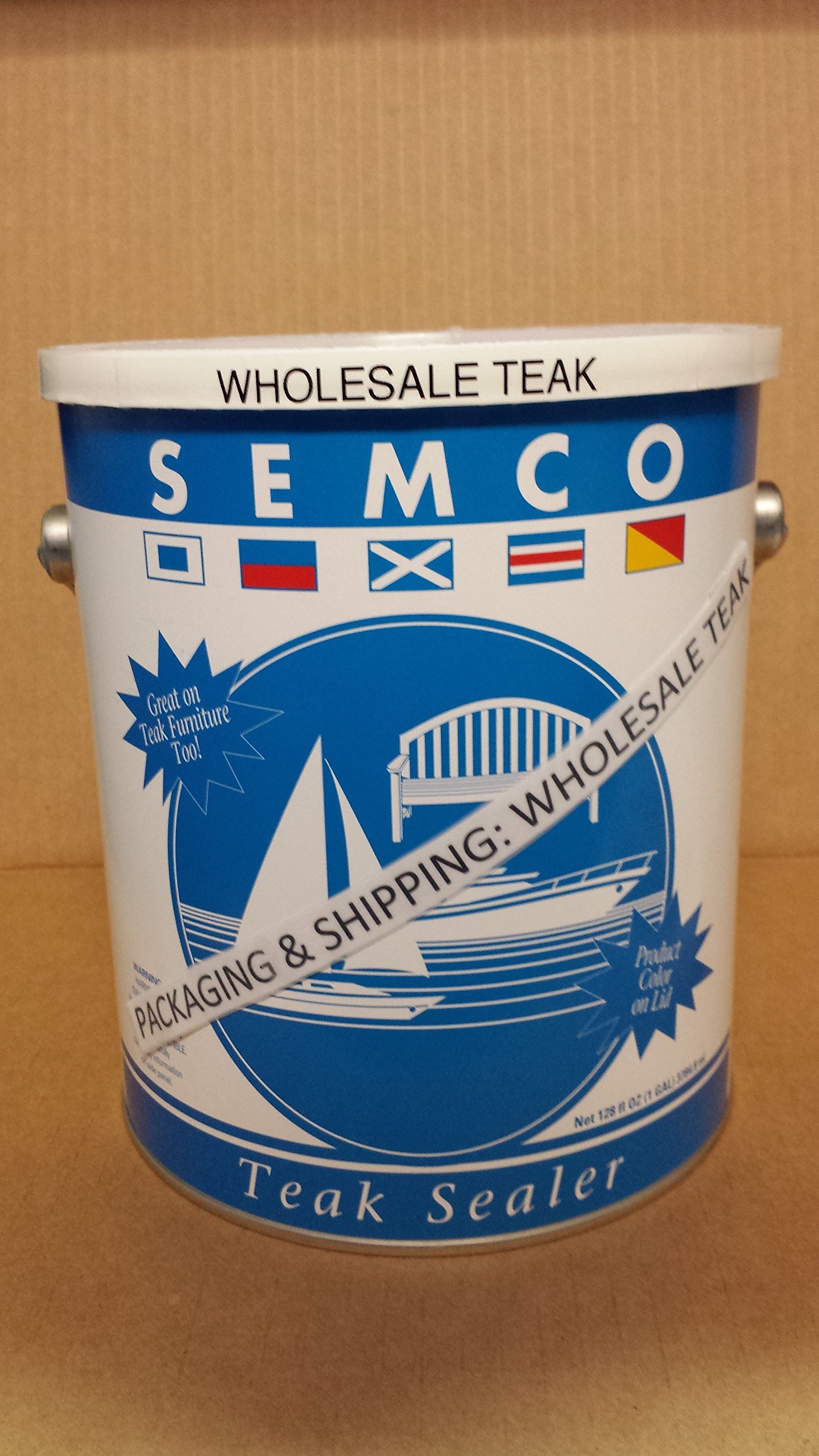 Semco Teak Sealer 1 Gallon - Clear Wood Sealant & Protector for Outdoor Furniture, Decks, Boats - UV Resistant Waterproof Finish - Easy Application for Long-Lasting Protection