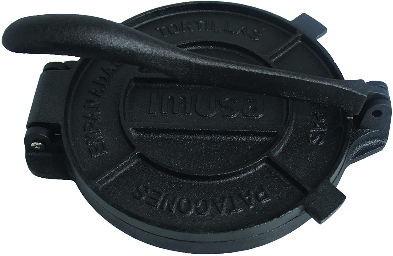 IMUSA USA 8-Inch Cast Iron Tortilla Press - Heavy Duty Black Tortilla Maker for Homemade Corn & Flour Tortillas - Perfect for Mexican Cuisine, Taco Night, and Authentic Latin Cooking
