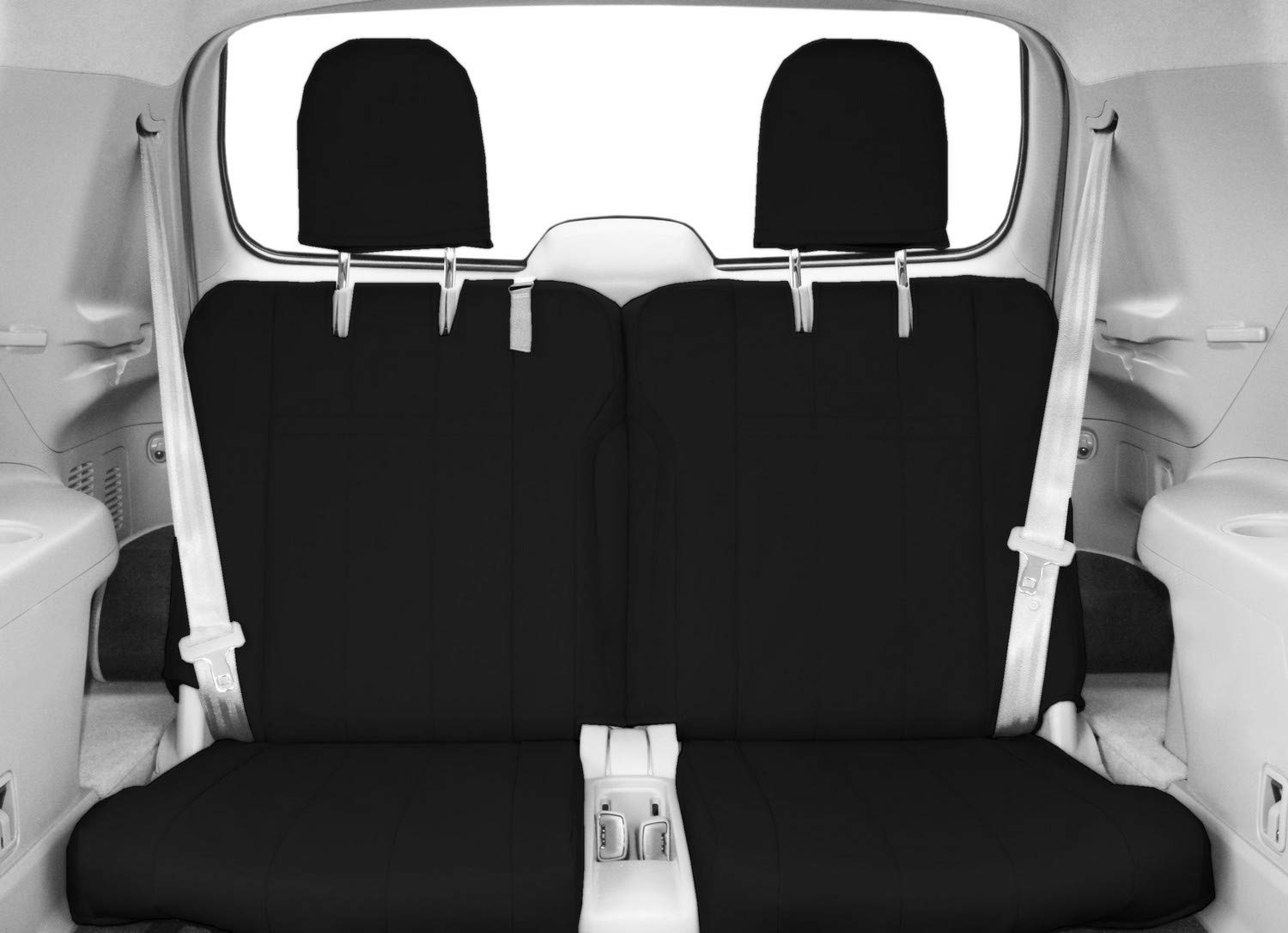 **CalTrend Rear 50/50 Split Bench Seat Covers for 1999-2001 Chevrolet Tracker - Durable Cordura Fabric, Black with Black Insert & Trim - Perfect for Off-Roading, Camping & Daily Commutes**