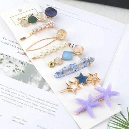 8pcs Metal Hair Clips for Women - Fashion Hairpins & Jewelry Accessories for Party & Wedding