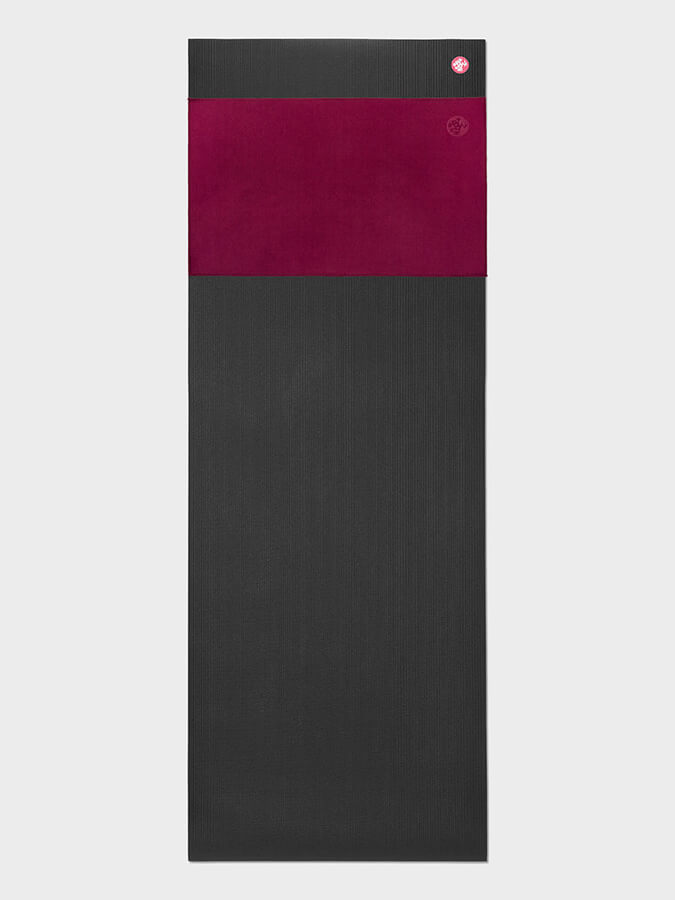 Manduka eQua Yoga Hand Towel - Premium Microfiber for Hot Yoga, Pilates & Gym - Quick-Dry & Non-Slip Grip - Ideal for Sweat Absorption & Workout Essentials