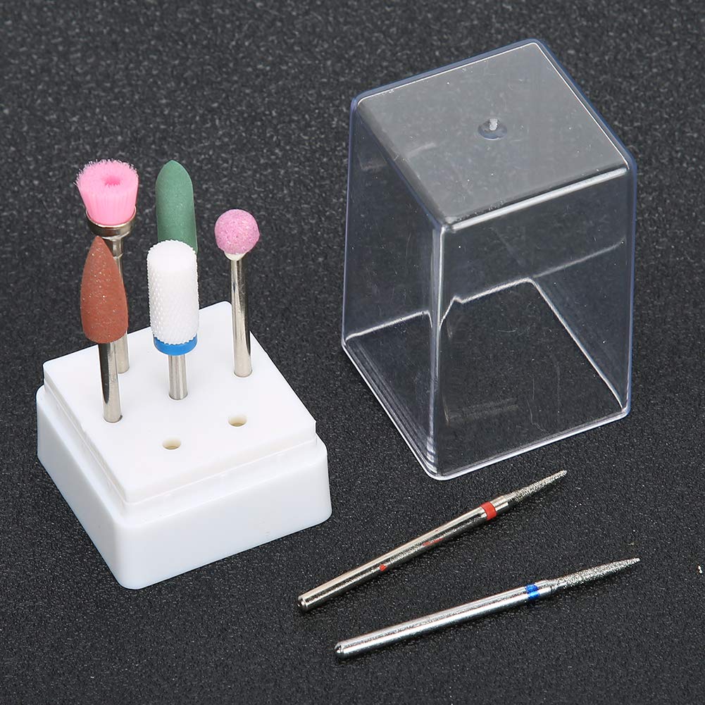 7Pcs Professional Tungsten Steel Nail Drill Bit Set for Manicure & Pedicure - Durable Nail Art Tools for Salon & Home Use