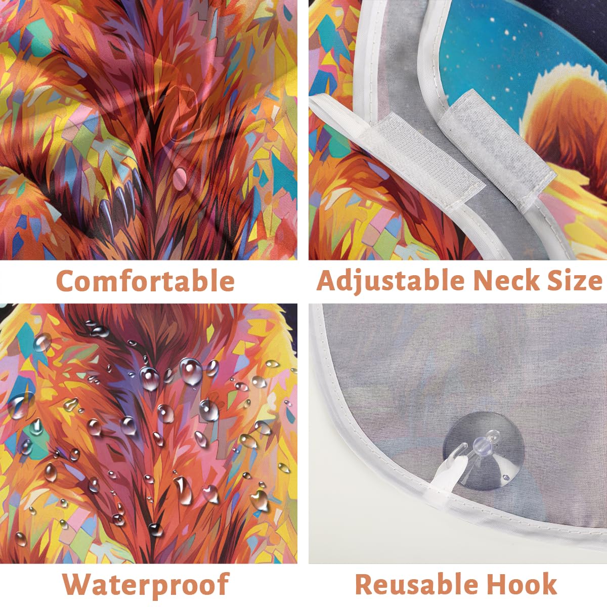 **Men's Cute Bear Galaxy Beard Shaving Bib - Waterproof Hair Dye Apron for Barbers & Stylists - Sink Hair Catcher & Beard Trimming Tool - Perfect Gift for Grooming & Salon Use**