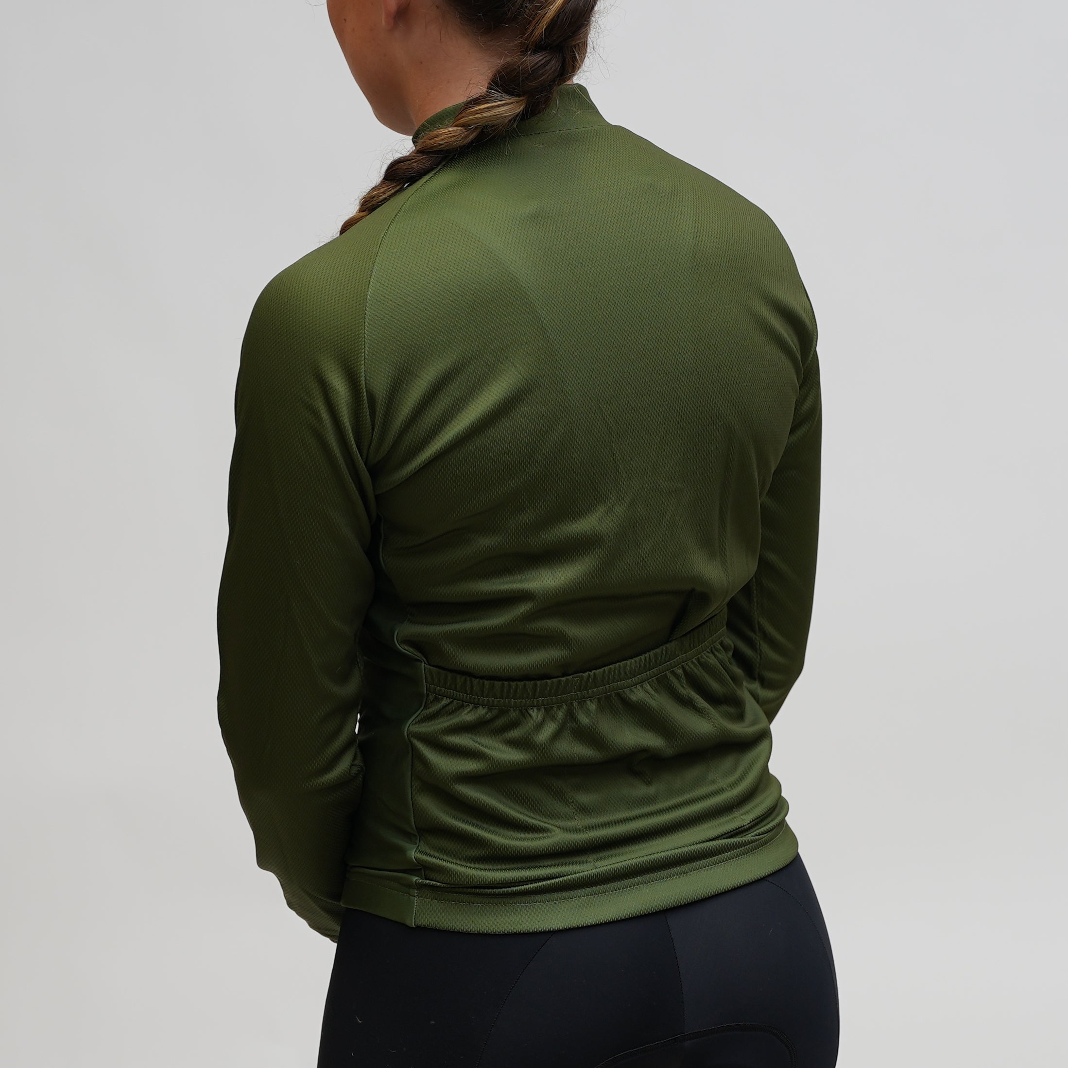 Women's Winter Jersey Olive Green Long Sleeve T-Shirt - Soft & Warm Casual Top for Cold Weather | Perfect for Layering, Outdoor Activities & Everyday Wear