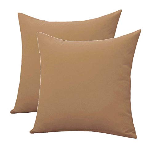 Premium Cotton Decorative Square Pillow Cover 24x24 Inches - Soft Cushion Case for Sofa, Bed, Chair - Home Decor Throw Pillow for Living Room, Bedroom, Office