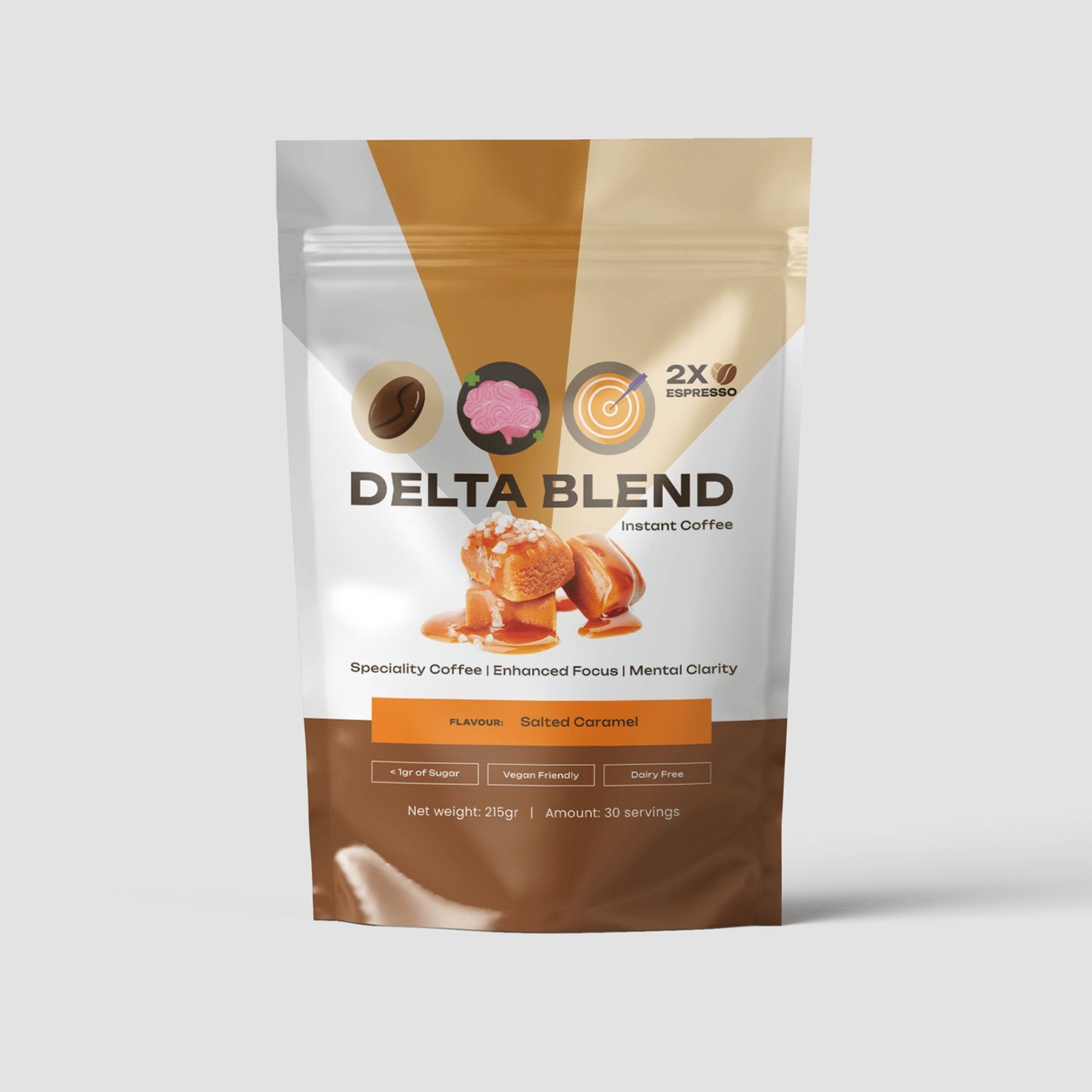 2X Espresso Delta Blend Performance Coffee - Premium Dark Roast for Energy & Focus - Perfect for Home Brewing, Office Use & On-the-Go Lifestyles