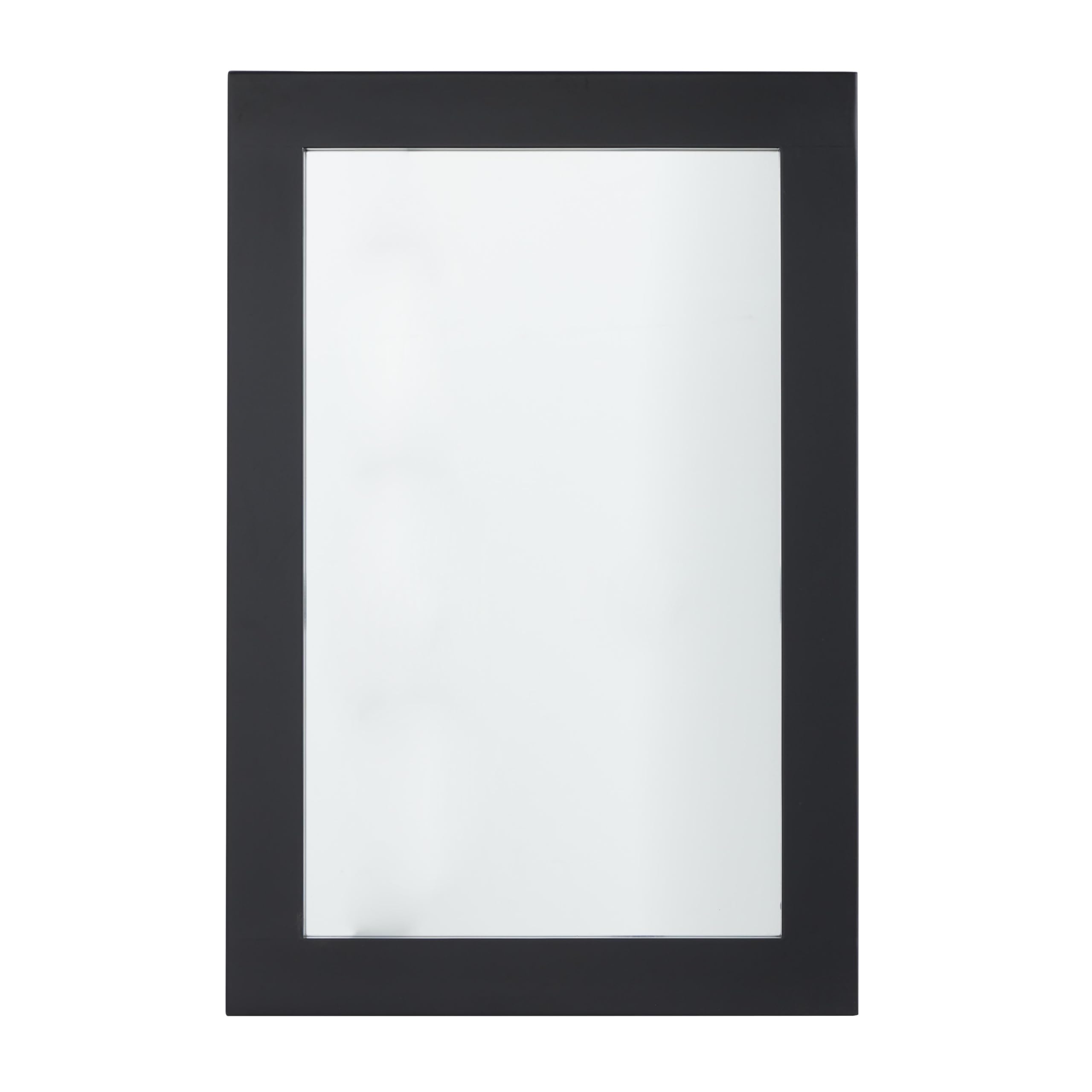 Deco 79 Modern Black Wooden Wall Mirror - 24