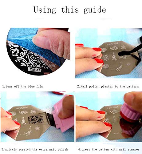 SYGA Heart Nail Art Stamping Plate - 1PC Heart_06 Design for Nail Image Transfer, DIY Nail Stickers - Perfect for Salon, Home Manicure & Nail Art Enthusiasts