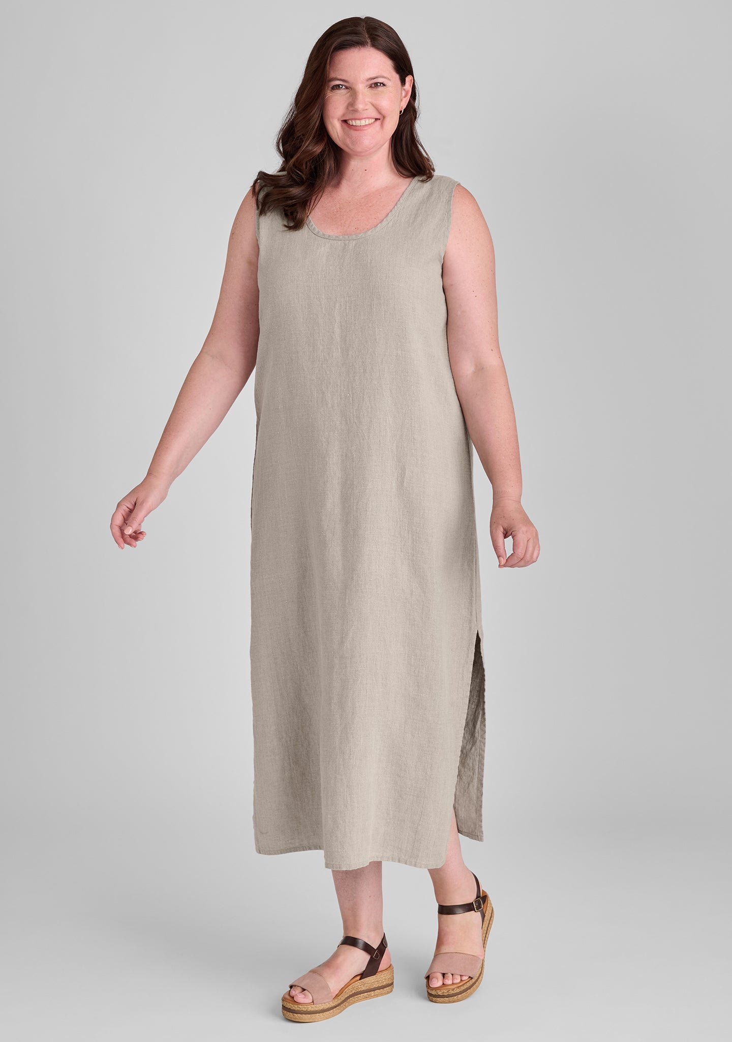 Slipster Linen Maxi Dress for Women - Breathable & Comfortable Summer Beach Dress - Perfect for Vacations, Weddings, and Casual Outings