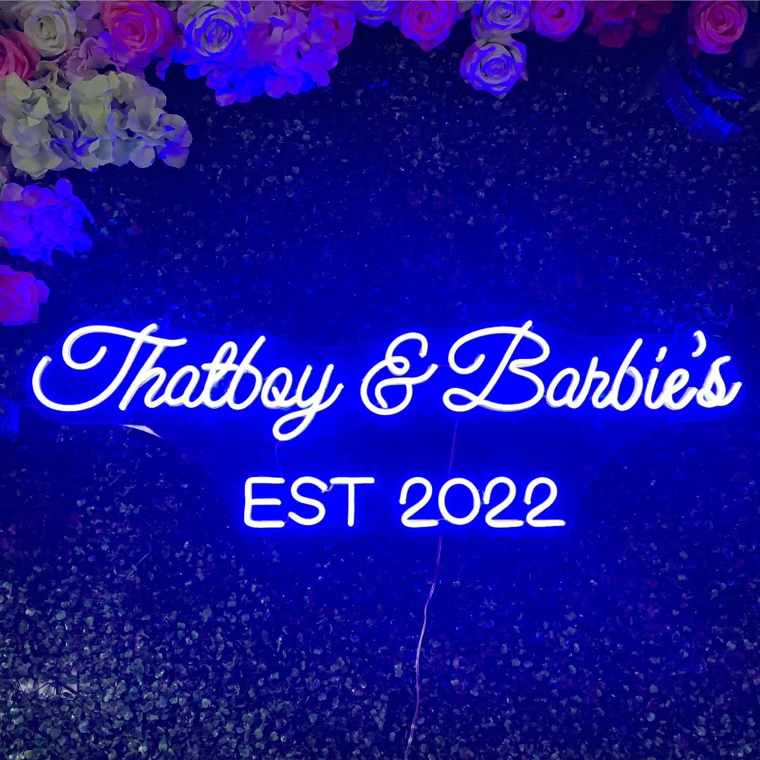 Custom LED Neon Signs - Personalized Large Wall Decor for Wedding, Birthday, Party | Bedroom, Home, Man Cave, Bar & Game Room Lighting | 50 Inch Neon Name Sign (1 Line Text) - Perfect for Gifts & Unique Home Decor