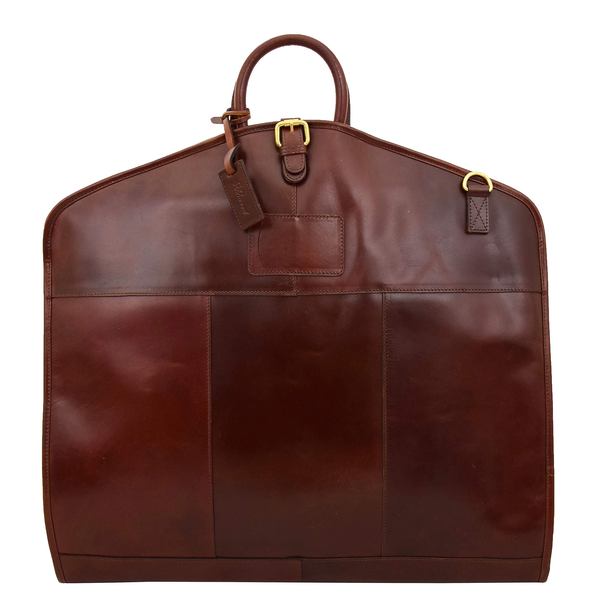 Premium Leather Suit Carrier Bag - Travel Garment Cover for Business & Formal Wear - Durable Dress Suiter Case with Shoulder Strap - Perfect for Air Travel, Weddings & Office Use