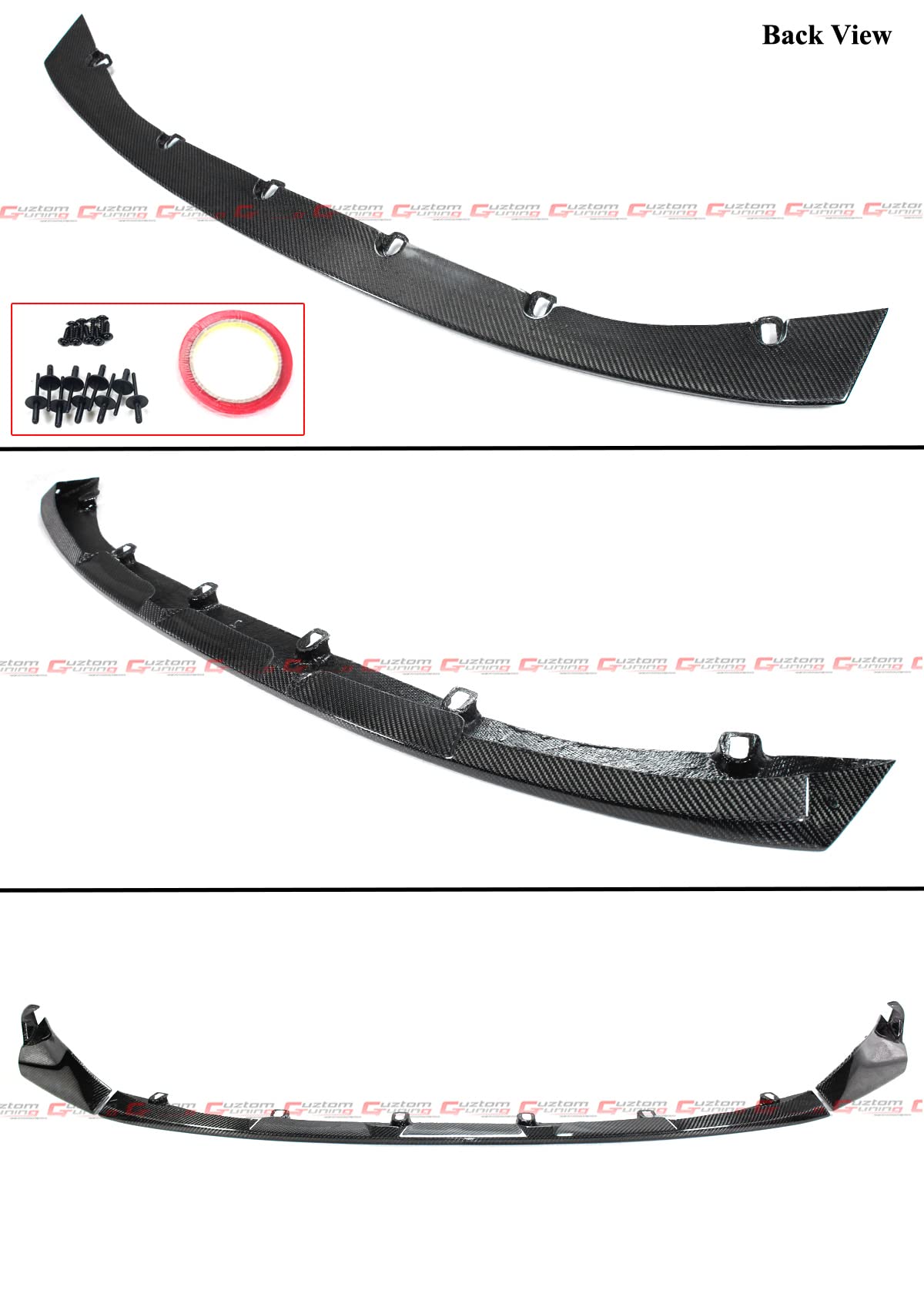 Real Carbon Fiber M Performance Style 3pc Front Bumper Lip Splitter Kit for 2021-2024 BMW G80 M3 G82 G83 M4 - Aggressive Styling & Enhanced Aerodynamics - Perfect for Car Enthusiasts & Track Days