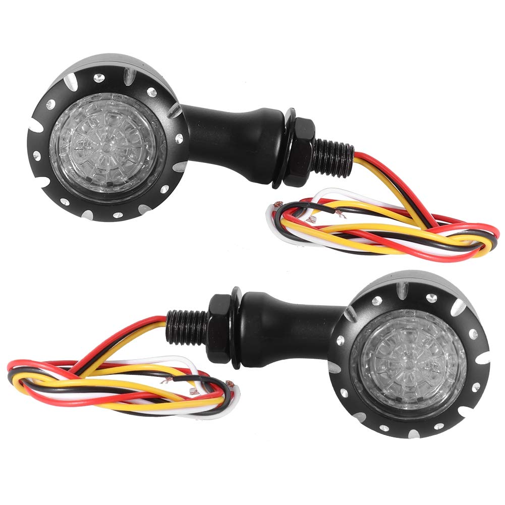 Retro Motorcycle LED Turn Signal Lights - Flashing Indicator Lamps for Harley, Honda, Yamaha & More - Perfect for Night Riding & Vintage Bike Customization