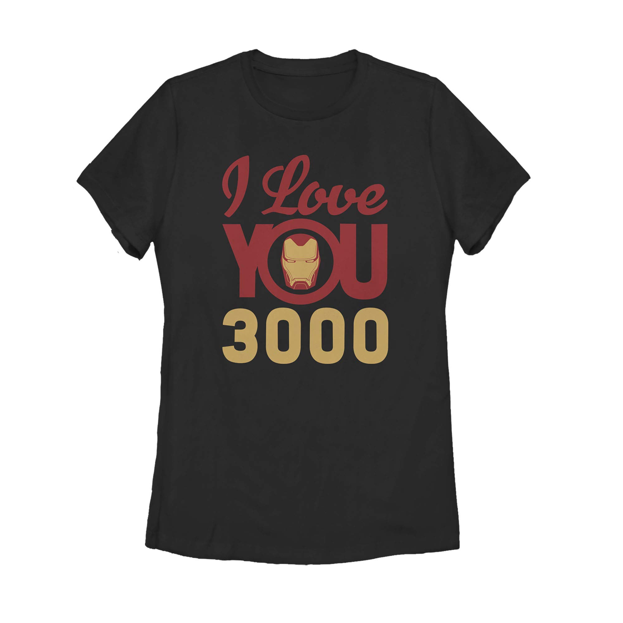 Marvel Women's Iron Man Love 3000 Graphic T-Shirt | Superhero Casual Tee for Fans | Perfect for Cosplay, Comic Con & Everyday Wear