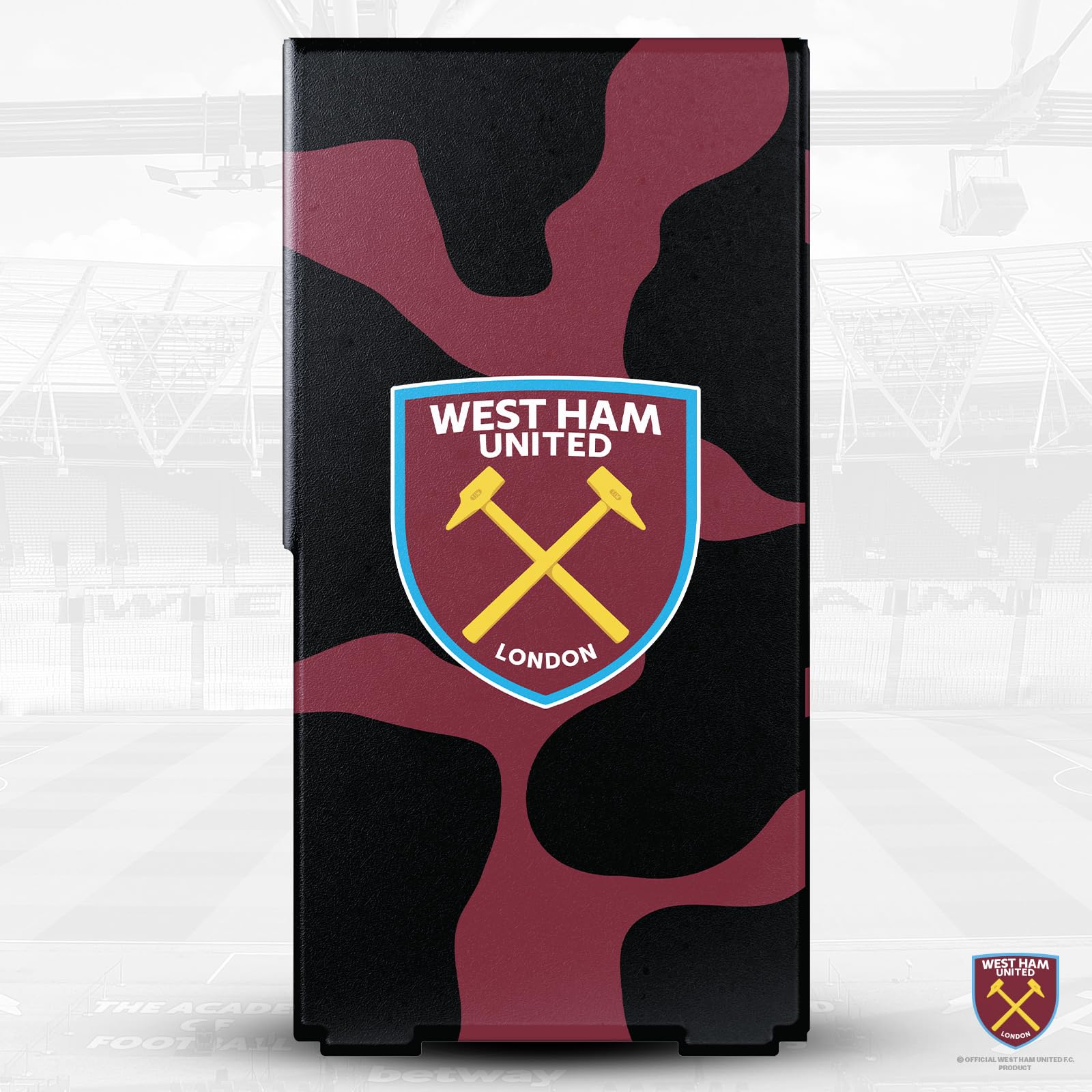 Head Case Designs Officially Licensed West Ham United FC Cow Print Art Xbox Series X Console Wrap Cover - Perfect for Gaming Sessions & Home Decor