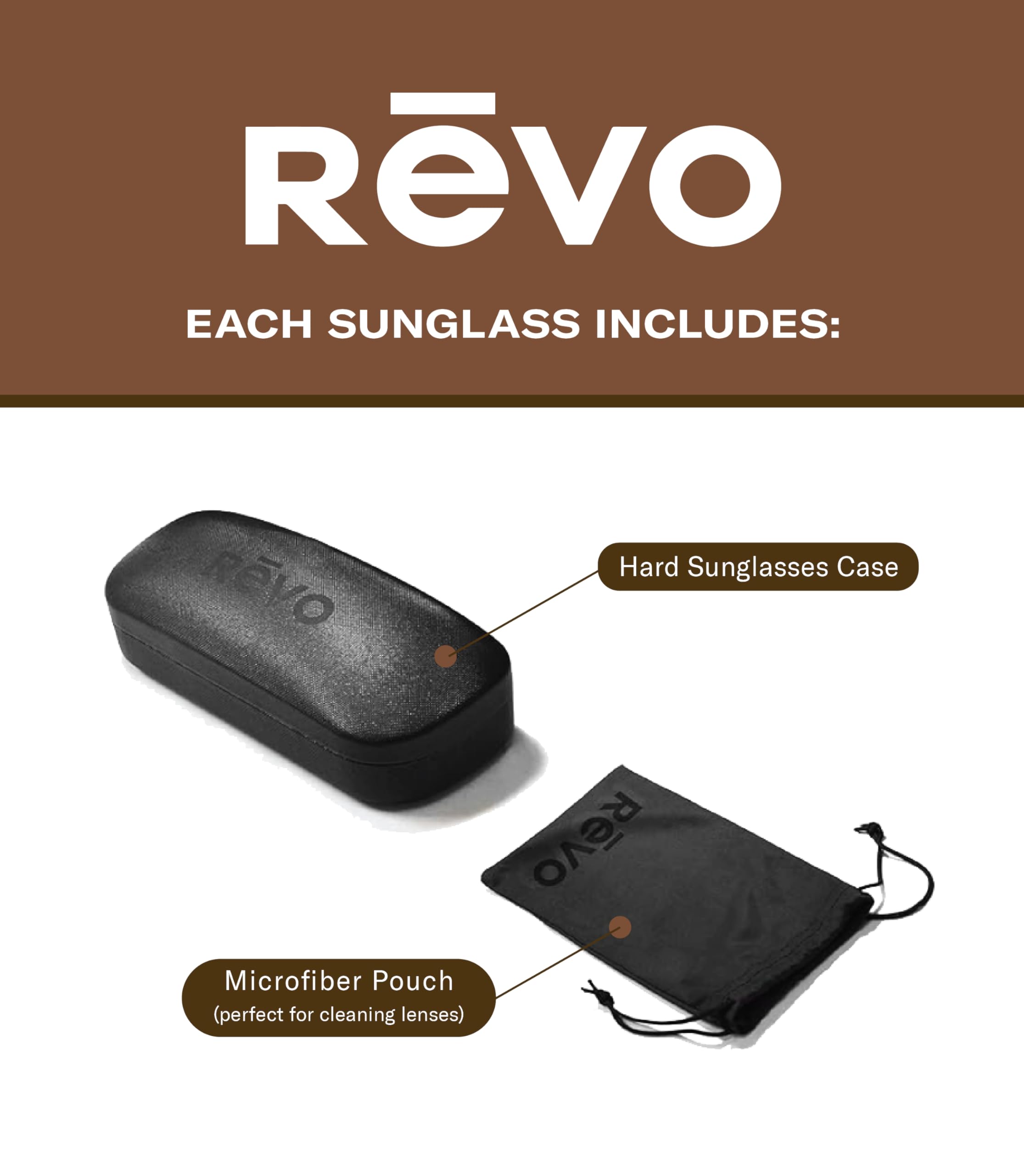 Revo Descend N Polarized Sunglasses - Rimless Rectangular Frame for Men & Women - UV Protection for Driving, Running, Outdoor Sports & Travel