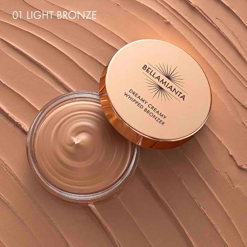 Bellamianta Dreamy Creamy Whipped Bronzer - Natural Sun-Kissed Glow Makeup for Face & Body | Perfect for Summer Tanning & Contouring | Vegan & Cruelty-Free