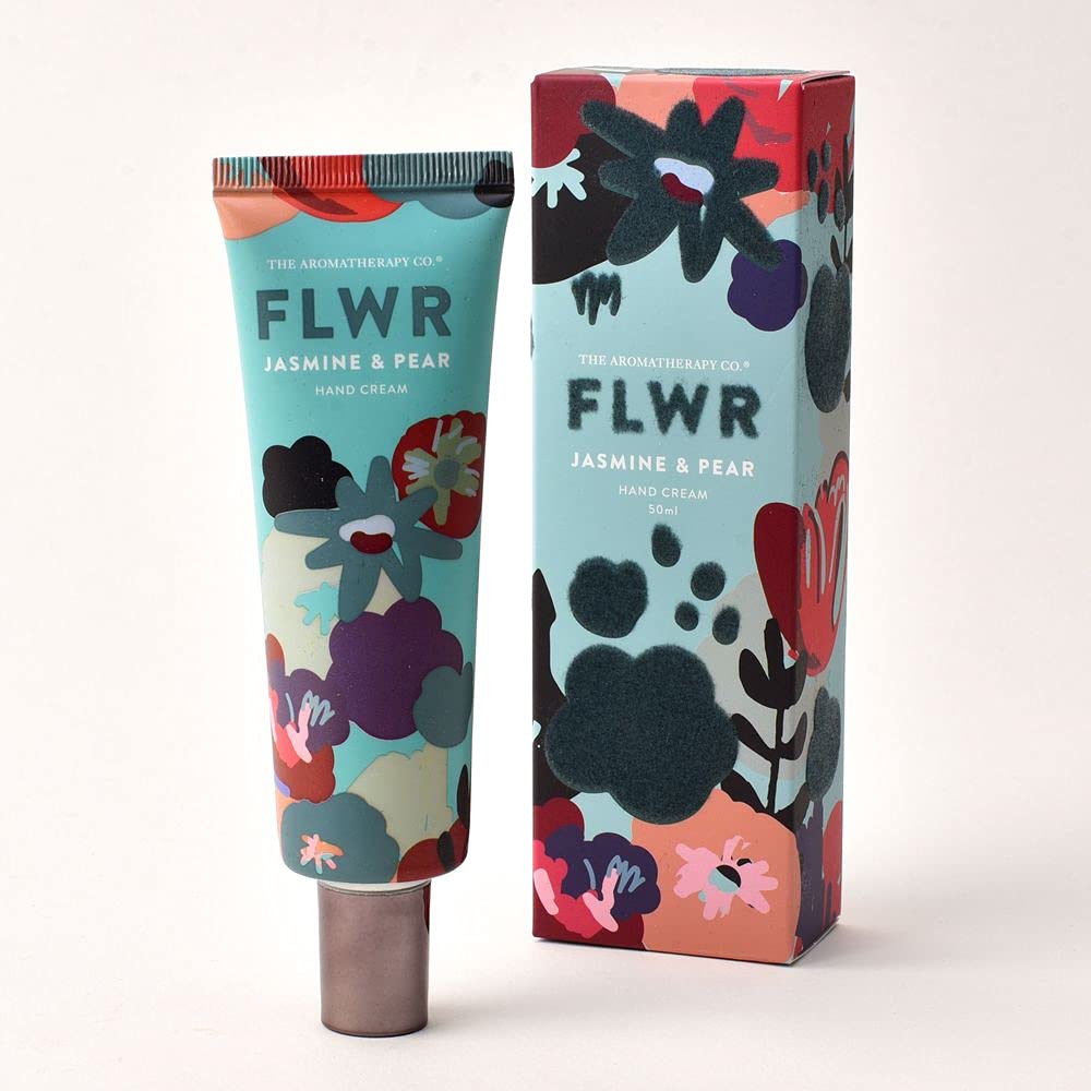 FLWR Jasmine & Pear Scented Hand Cream 50ml - Moisturizing & Nourishing for Dry Skin - Perfect for Office, Travel & Daily Use
