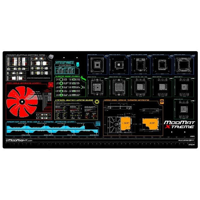ModRight Xtreme Super Large Anti Static Mod Mat - 47x23 Inch PC Building Workstation Surface for Computer Assembly, Electronics Repair & Gaming Setup | Perfect for DIY PC Builders & Tech Enthusiasts