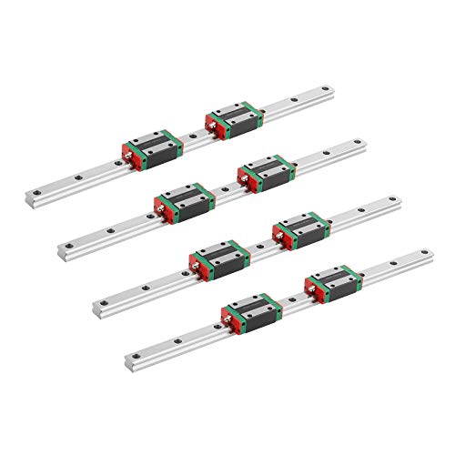 20mm EGH20 CNC Square Linear Guide Rail Kit - 4Pcs 114.17 inch/2900mm Rails + 8Pcs EGH20-CA Carriage Slider Blocks - Low Assembly Square Sliders for 3D Printers, CNC Machines & DIY Projects - Perfect for Precision Motion Control in Manufacturing & Hobby Workshops