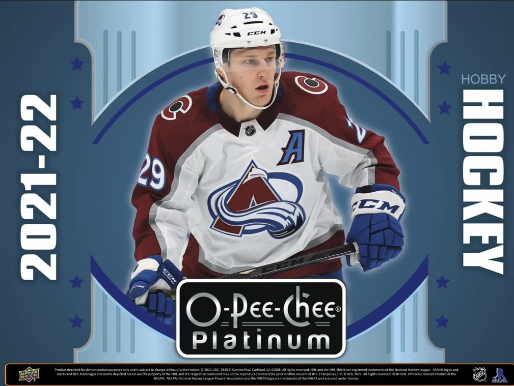 2021/22 O-Pee-Chee Platinum Hockey Hobby Box - 12 Packs (144 Cards) | NHL Trading Cards Collection for Collectors & Fans | Perfect for Sports Memorabilia Displays & Card Trading Events
