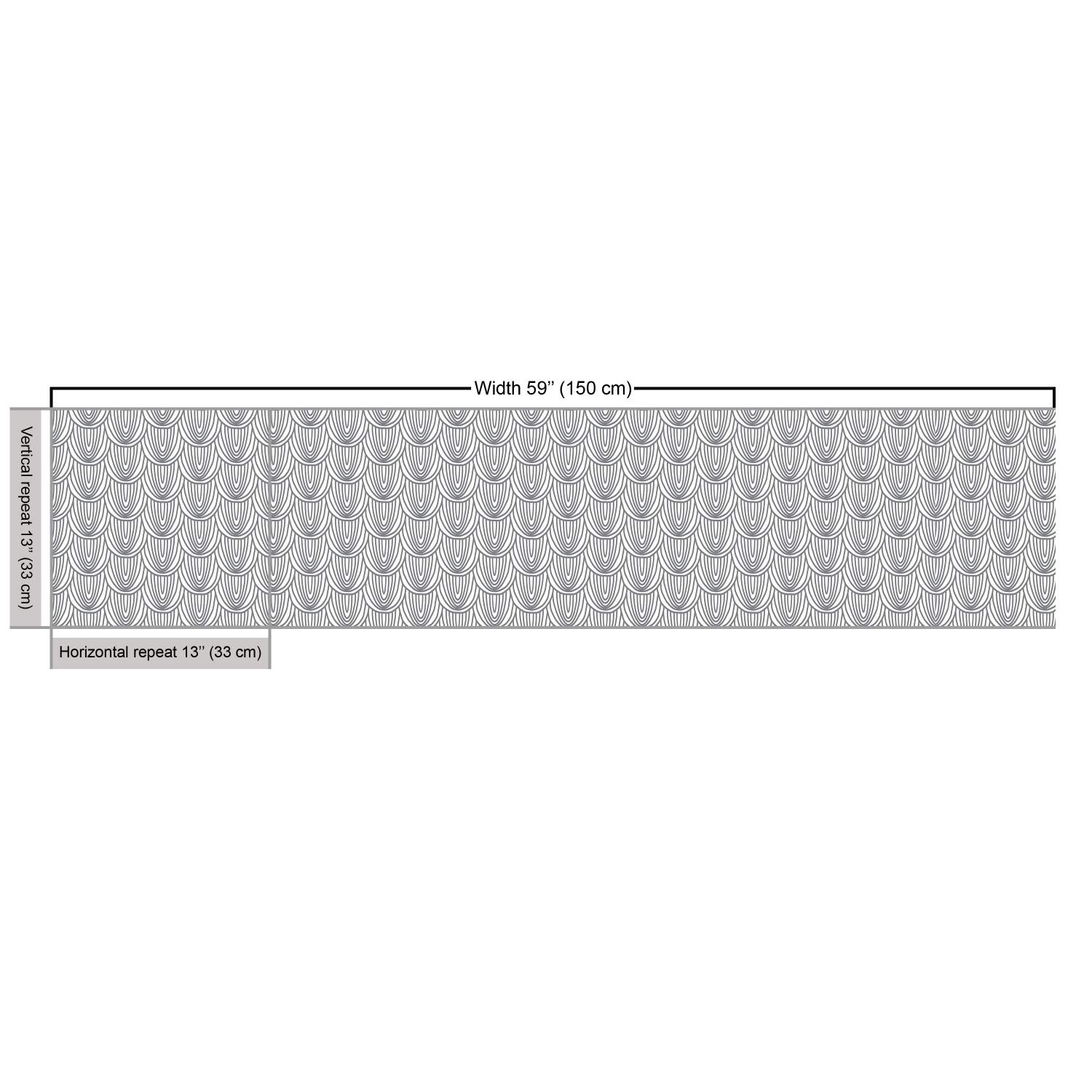 Ambesonne Abstract Grey White Fabric by The Yard - Modernist Circular Lines Scale Pattern for Upholstery, Curtains & Home Decor | 10 Yards of Decorative Textile for Living Room, Bedroom & DIY Projects