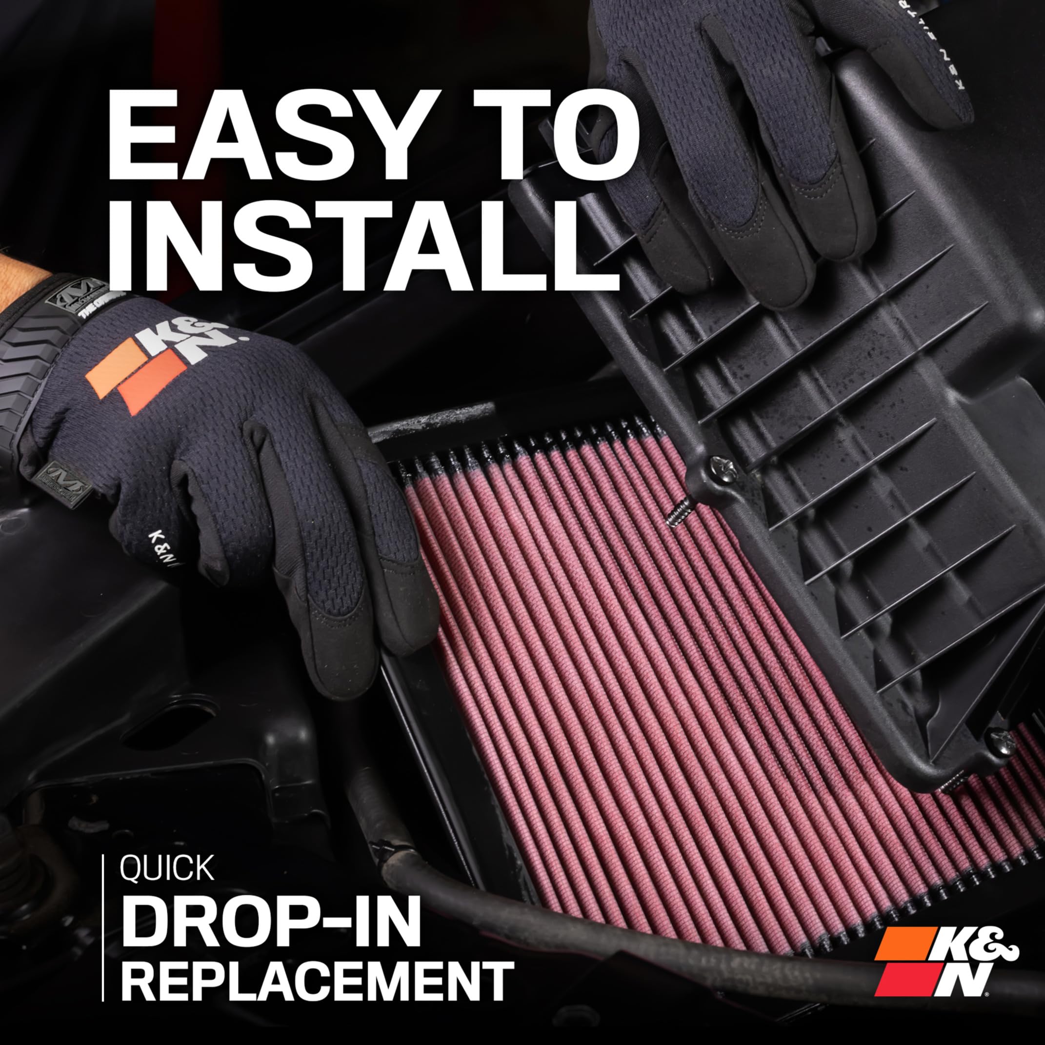 K&N Premium Washable & Reusable Engine Air Filter - Clean Every 75,000 Miles - Replacement Car Air Filter Compatible with 2004-2006 Dodge Sprinter 2500 & 3500 (Model 33-2319) - Perfect for Off-Roading, Towing & Performance Driving