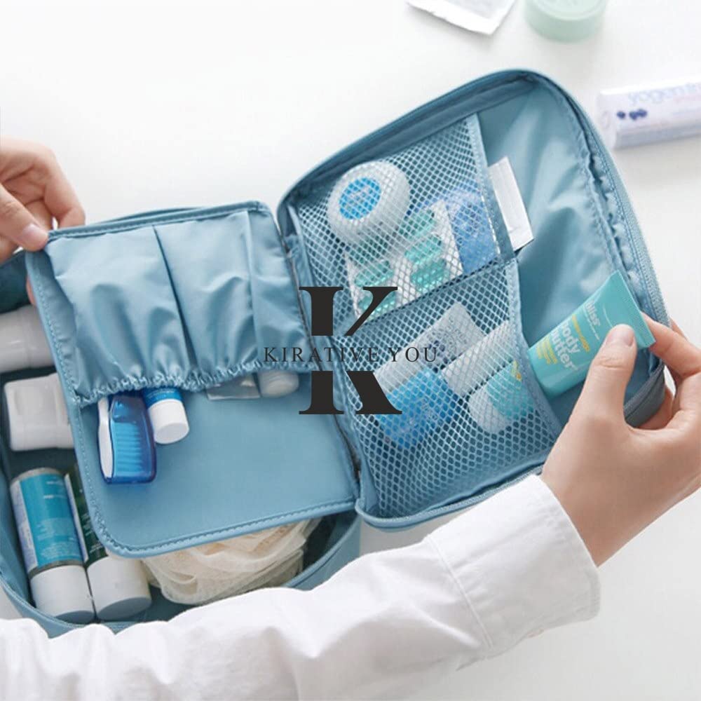 KIRATIVEYOU Waterproof Toiletry Bag for Women - Travel Makeup Pouch & Cosmetic Organizer Case - Shower Wash Bag for Gym, Camping, Business Trips (Multicolor)