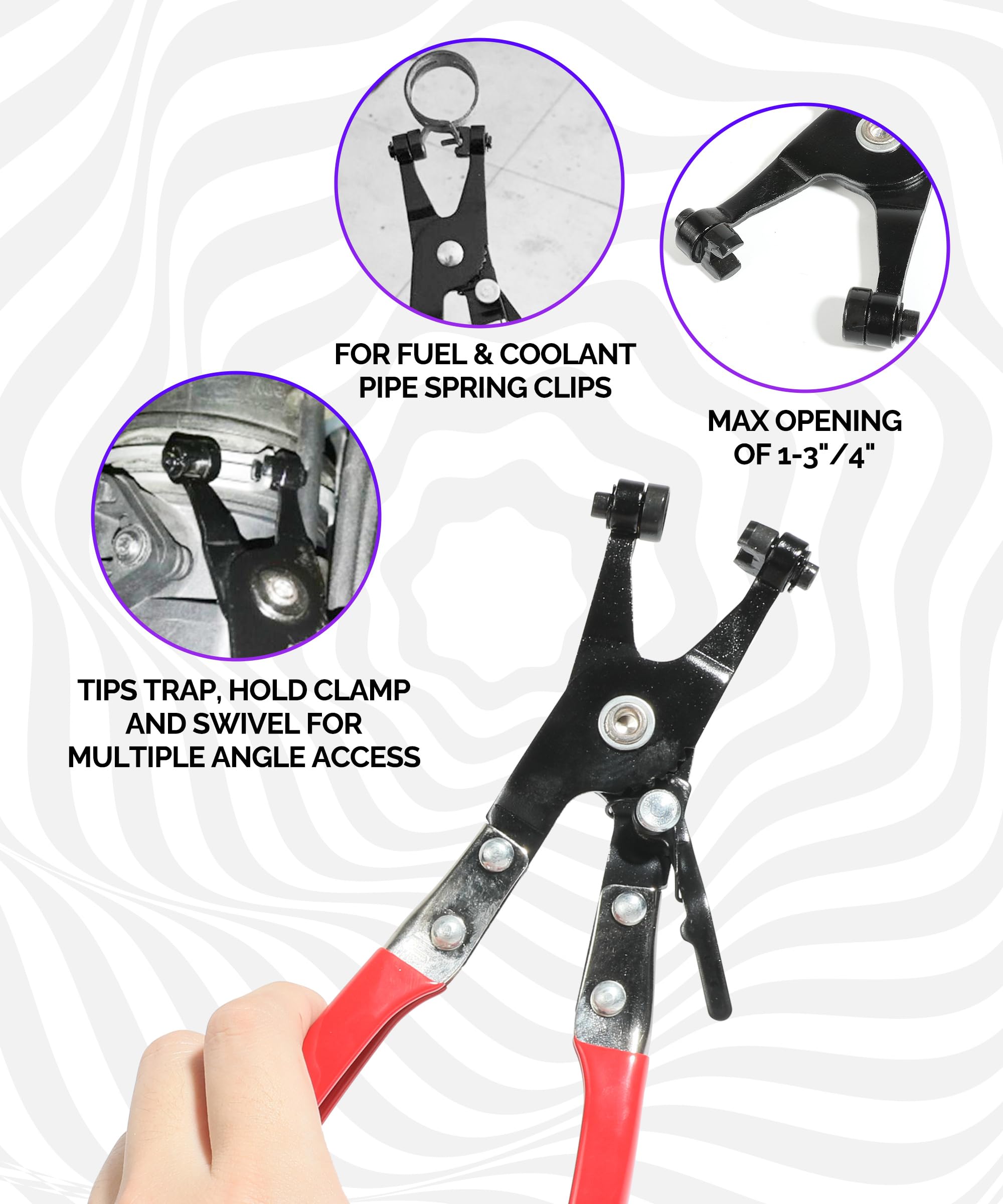 RACOONA Hose Clamp Pliers - Auto Repair Tool for Mechanics & DIY