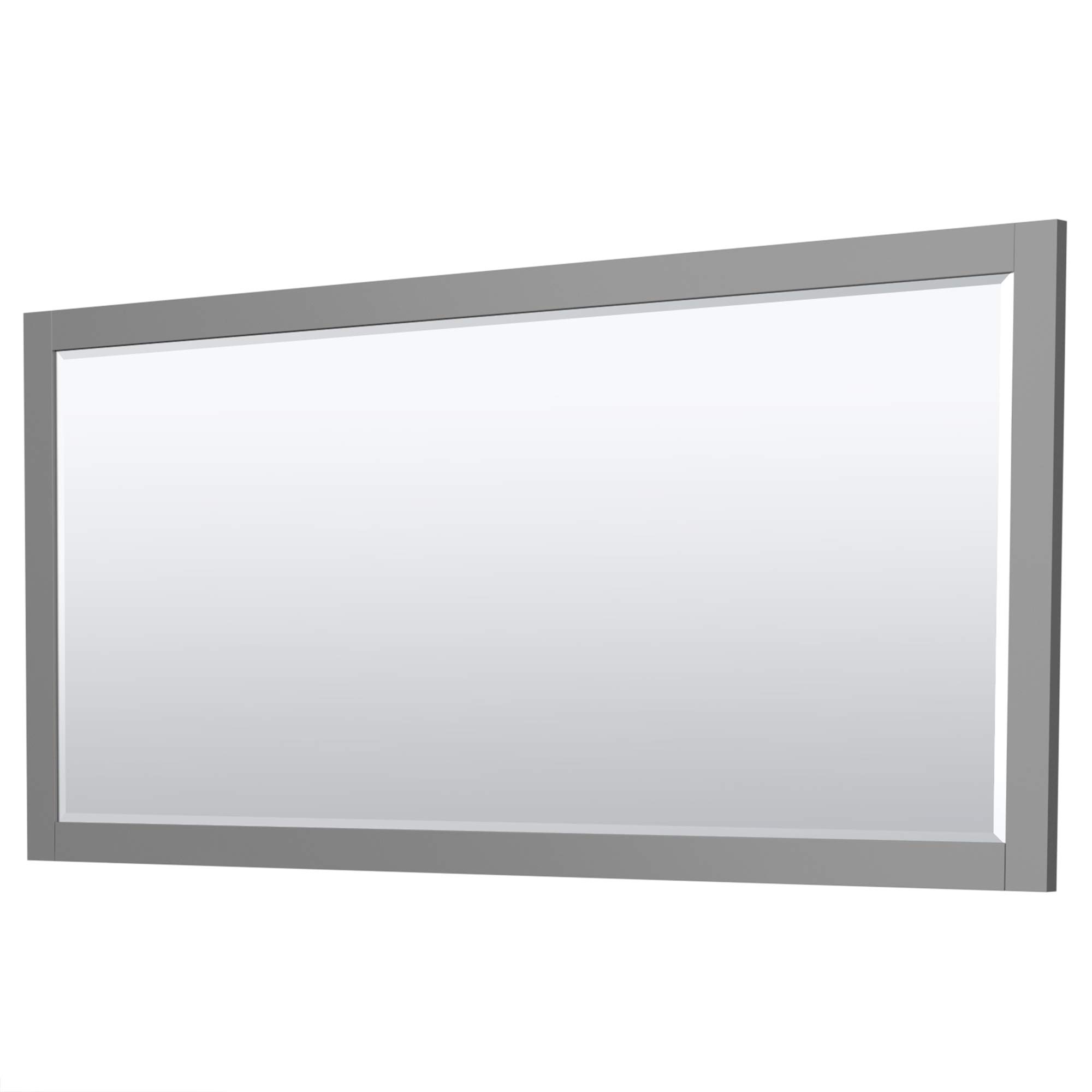Wyndham Collection Miranda 84 Inch Double Bathroom Vanity with Carrara Marble Countertop - Dark Gray Finish, Undermount Square Sinks, Matte Black Trim & 70 Inch Mirror - Perfect for Master Bathroom or Guest Bath Remodel