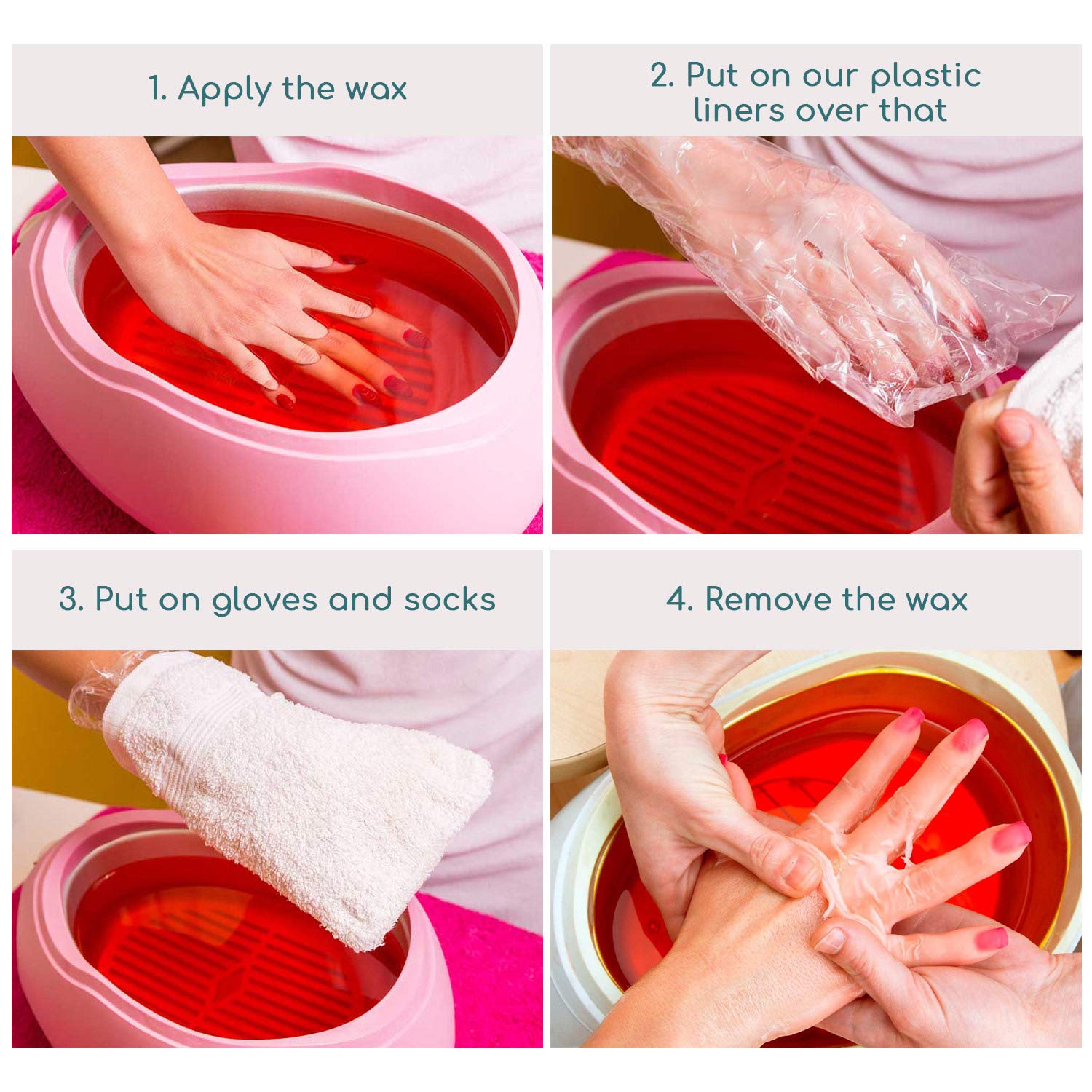 Segbeauty 200pcs Paraffin Wax Gloves - Disposable Plastic Thermal Mitten Liners for Paraffin Wax Bath & Spa Therapy - Compatible with Wax Machines & Refills - Perfect for Hand Treatments, Nail Salons & At-Home Spa Care