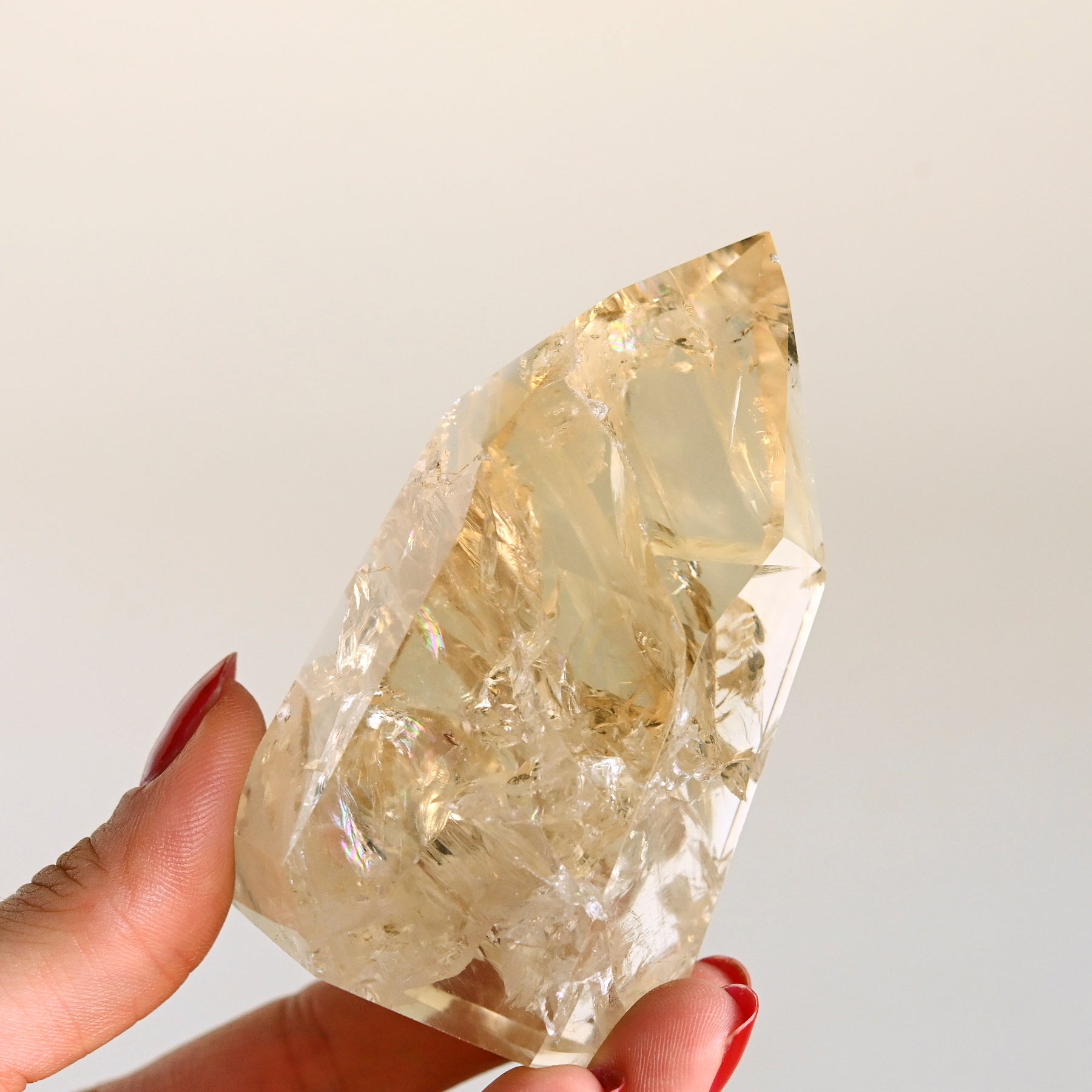 Natural Citrine Crystal Tower - Healing Stone for Home Decor, Meditation & Energy Cleansing | Perfect for Office Desk, Yoga Space & Spiritual Gifts