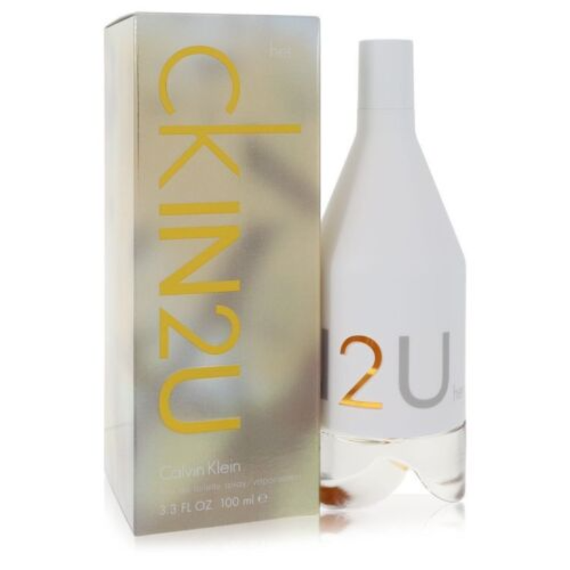 Calvin Klein CK IN2U Eau De Toilette 3.4oz for Men & Women - Fresh Citrus Floral Fragrance for Daily Wear, Date Night & Office Use