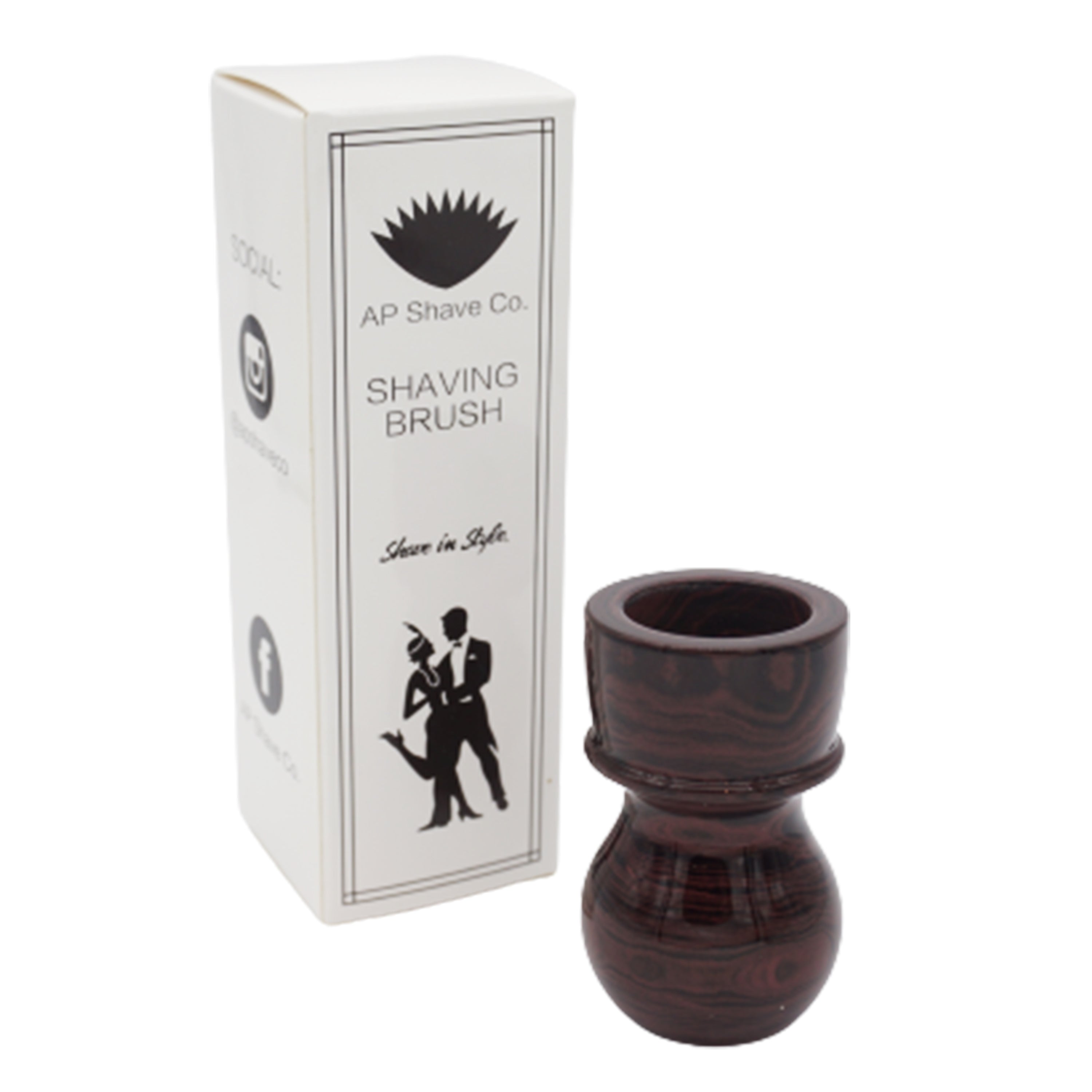 Premium Handcrafted Raspberry Ebonite Shaving Brush Handle - Fits 24mm & 26mm Knots - Luxury Wet Shaving Accessory for Men's Grooming Routine