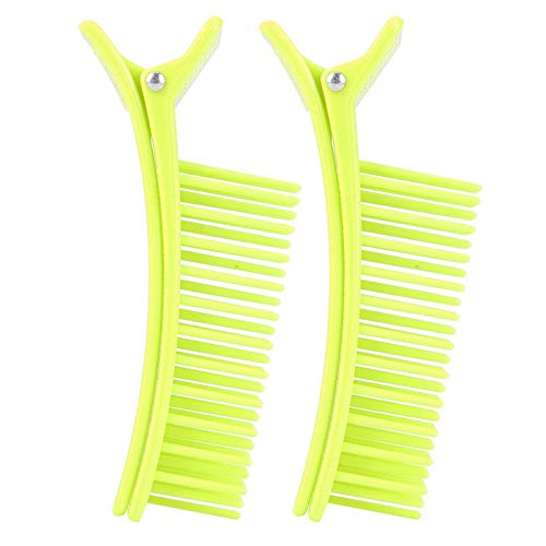 Professional Hair Styling Clips 2-Pack - Sectioning & Partition Hair Clips for Salon & Home Use (Fluorescent Green) - Perfect for Hair Styling, Coloring, and DIY Hair Care