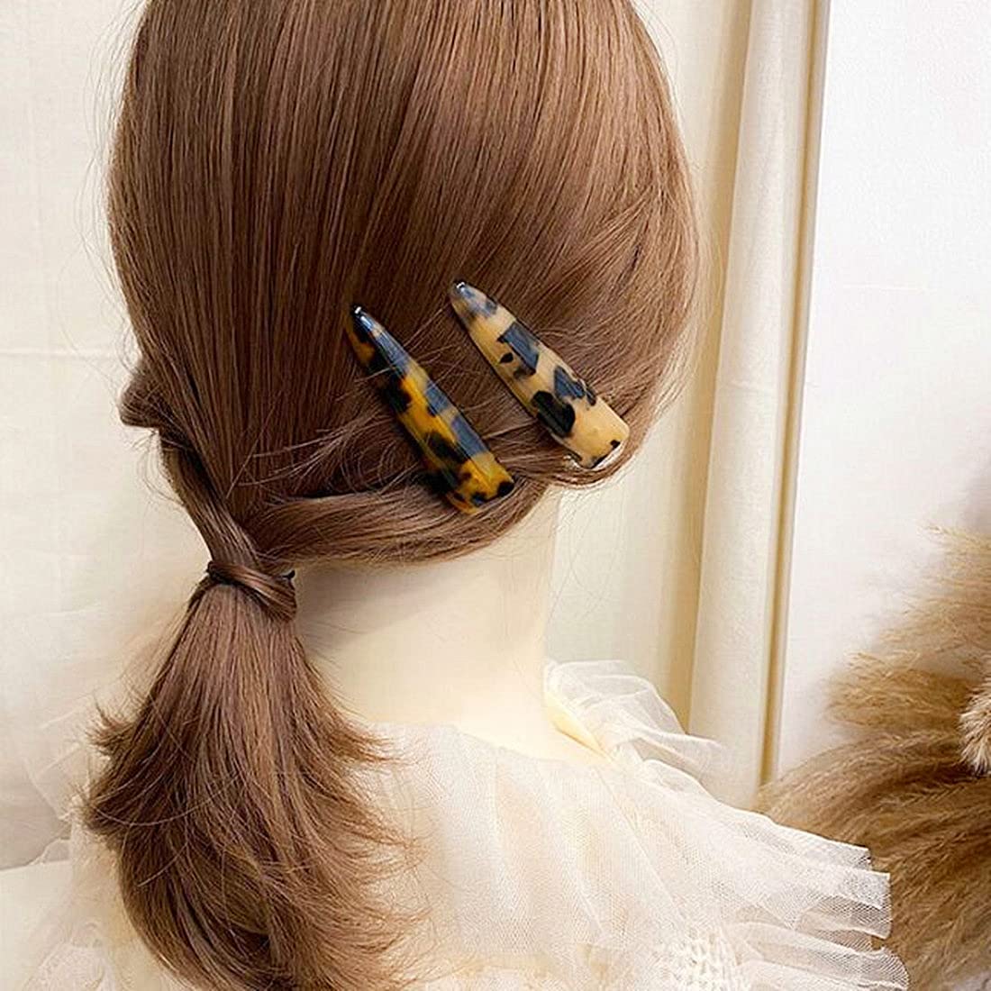 Sinide Hair Clips 6pcs - Tortoise Leopard Print Jaw Clips for Women & Girls | Hair Accessories for Party & Work
