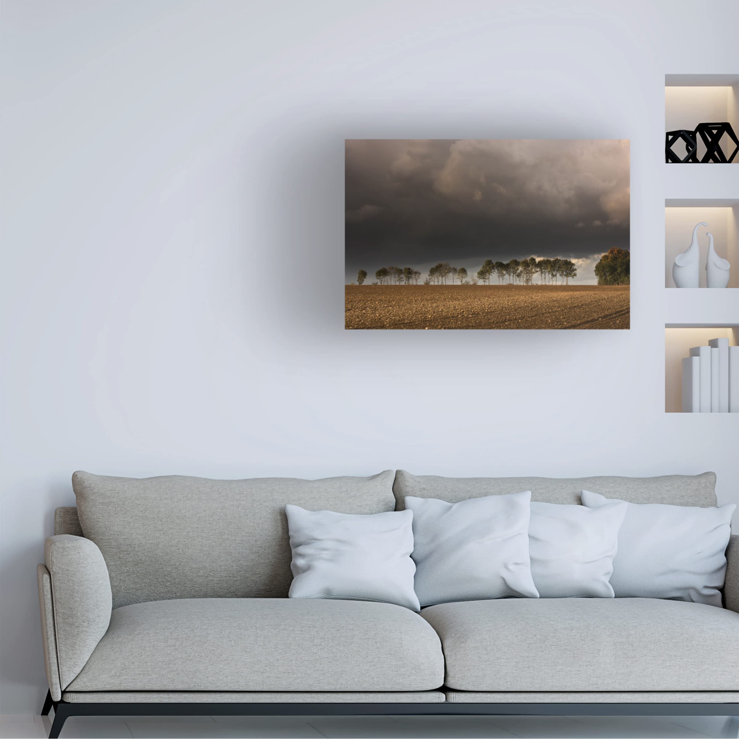 Trademark Fine Art 'War Games' Canvas Art by Geoffrey Ansel Agrons - 30x47 Inch Modern Wall Decor for Living Room, Office & Gaming Spaces
