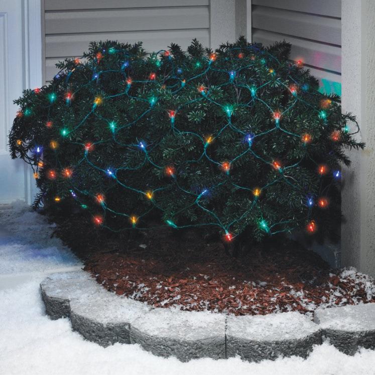 6' x 4' Tangle-Free Net Style Incandescent Christmas Lights - Holiday Wonderland Decor for Indoor/Outdoor Use - Perfect for Trees, Bushes, and House Exteriors