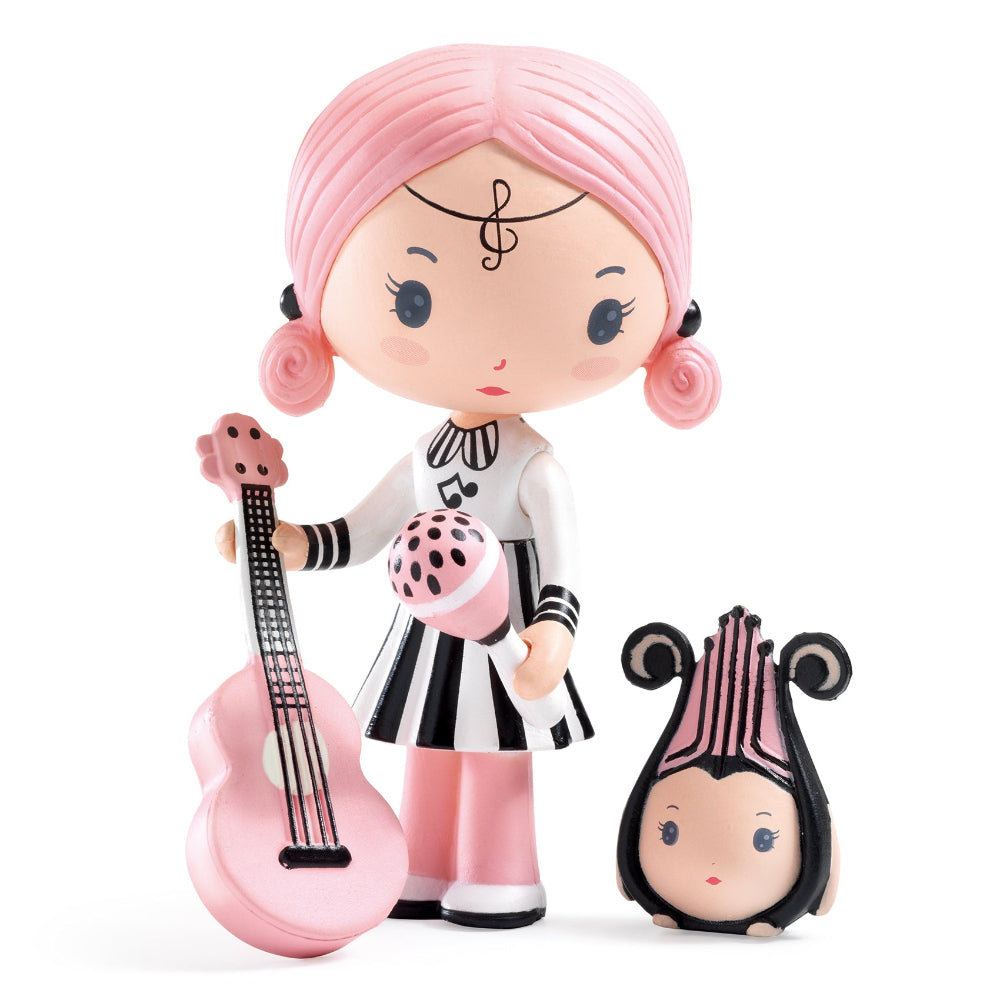 Djeco Tinyly Sidonie & Zick - Adorable Wooden Animal Figures for Kids, Perfect for Pretend Play, Storytelling & Nursery Decor