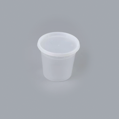24 oz Clear Plastic Soup Containers with Lids - 25 Pack, Microwave Safe, 4.5