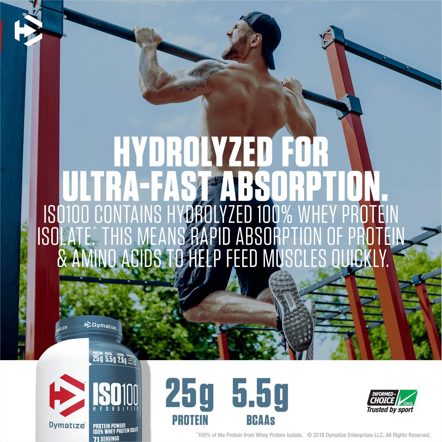 Dymatize ISO100 Hydrolyzed Whey Protein Powder - 25.6oz (Gourmet Vanilla) for Muscle Recovery & Post-Workout Shake | Gym Supplements for Athletes & Bodybuilders