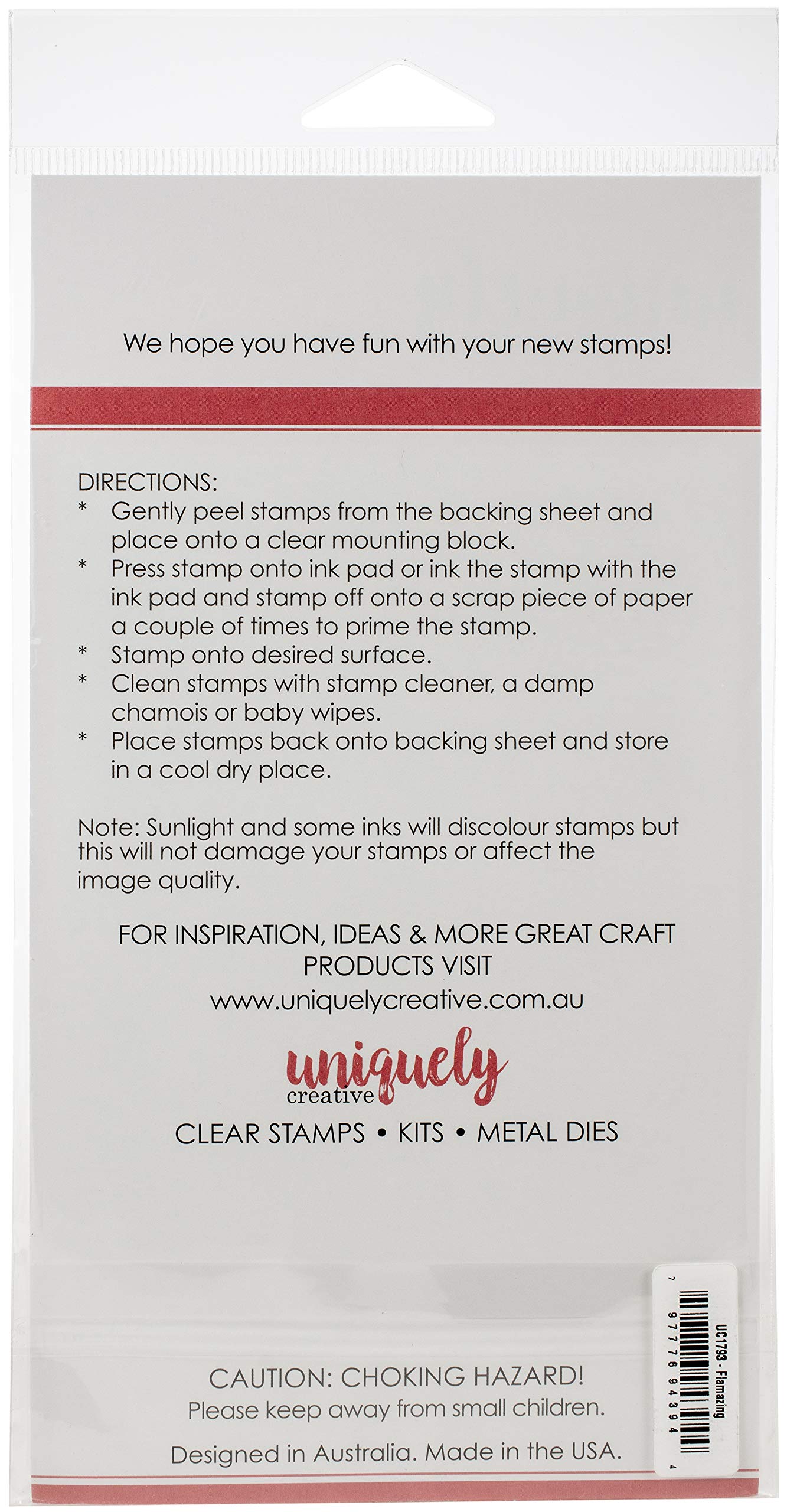 UNIQUELY CREATIVE CLEAR STAMPS FLAMAZING - Premium DIY Scrapbooking Stamps for Card Making, Journaling & Craft Projects | One Size Fits All