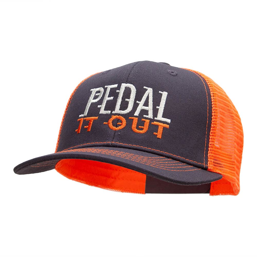 Pedal It Out Embroidered Premium Mesh Cap - Breathable Adjustable Baseball Hat for Cycling, Running & Outdoor Sports