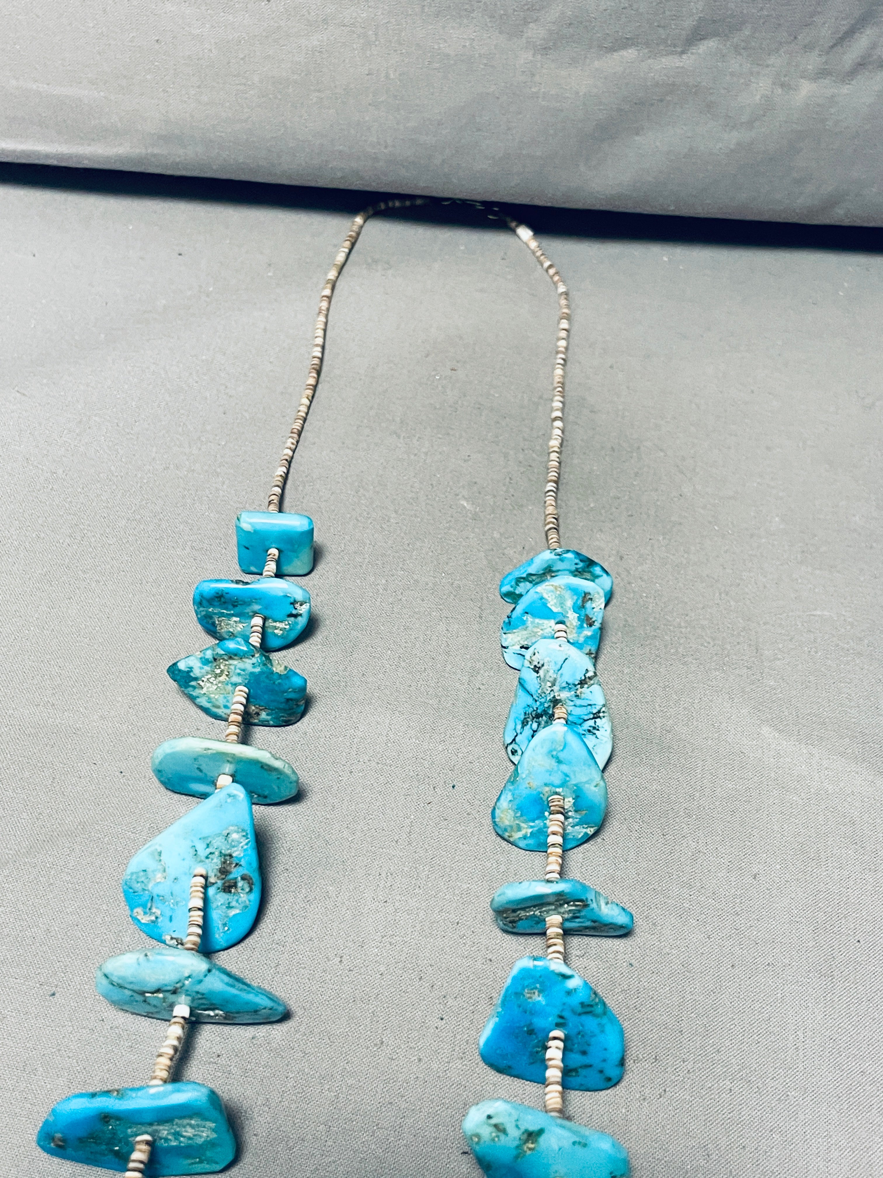 Authentic Vintage Navajo Shell Jacla Necklace - 161 Grams Mid Century Handmade Jewelry for Boho Fashion, Native American Style & Special Occasions
