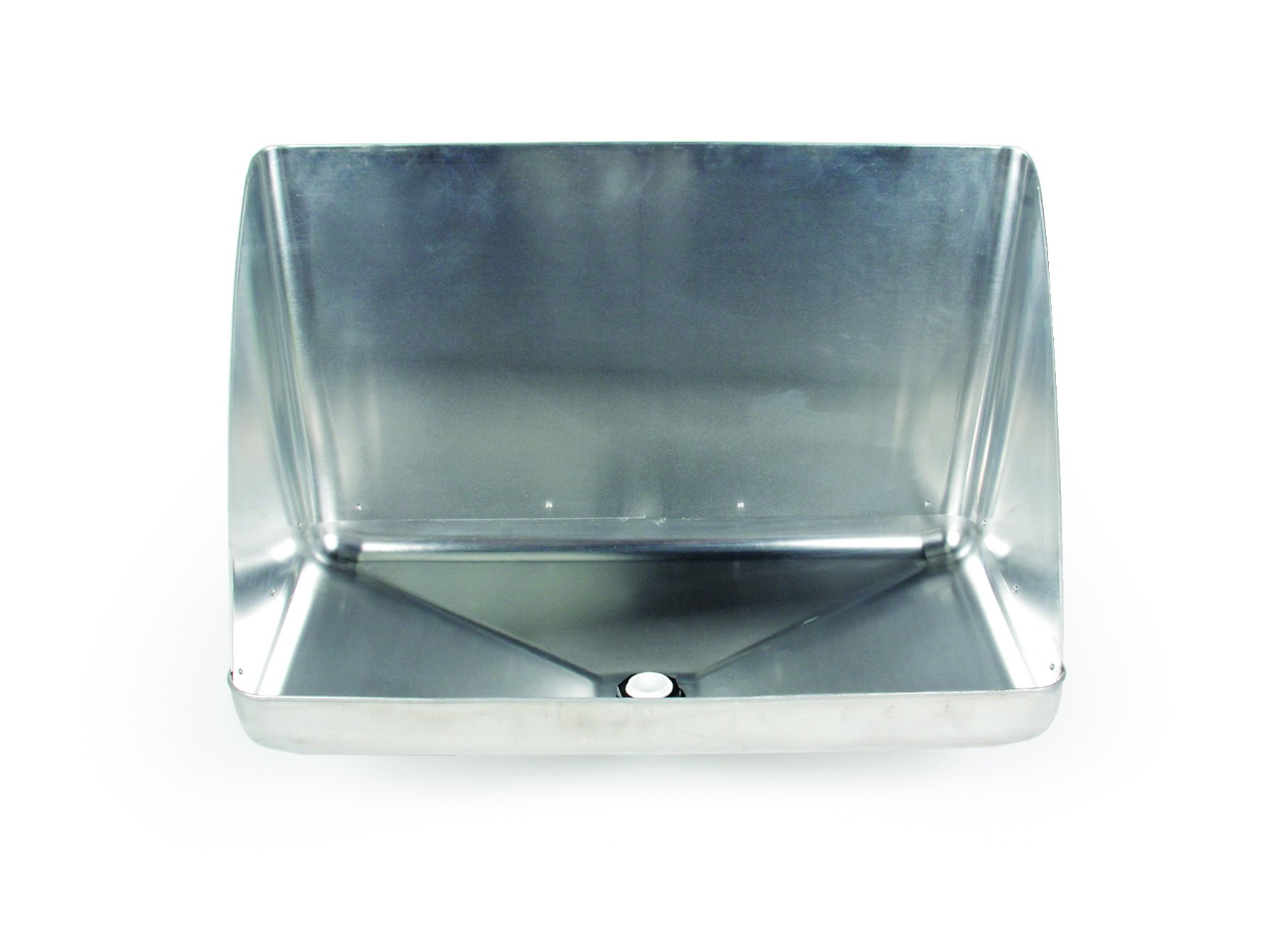 Camco 11430 Aluminum Tankless Water Heater Drain Pan with PVC Fitting - Leak Protection for RV, Tiny Homes & Outdoor Showers - Easy Installation & Durable Design