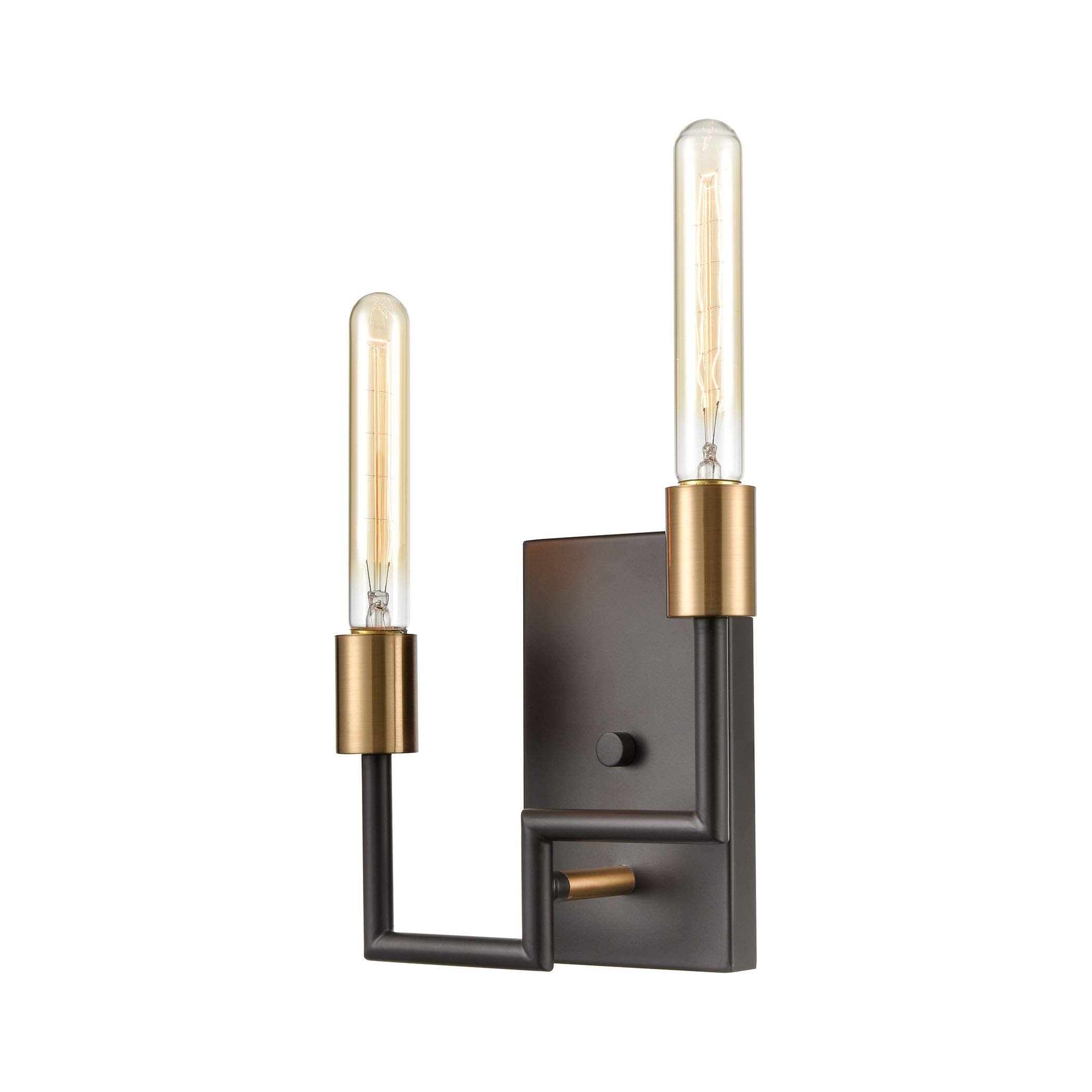 Elk Lighting Congruency 2-Light Wall Sconce in Oil Rubbed Bronze - Modern Wall Light Fixture for Bedroom, Living Room & Hallway Lighting